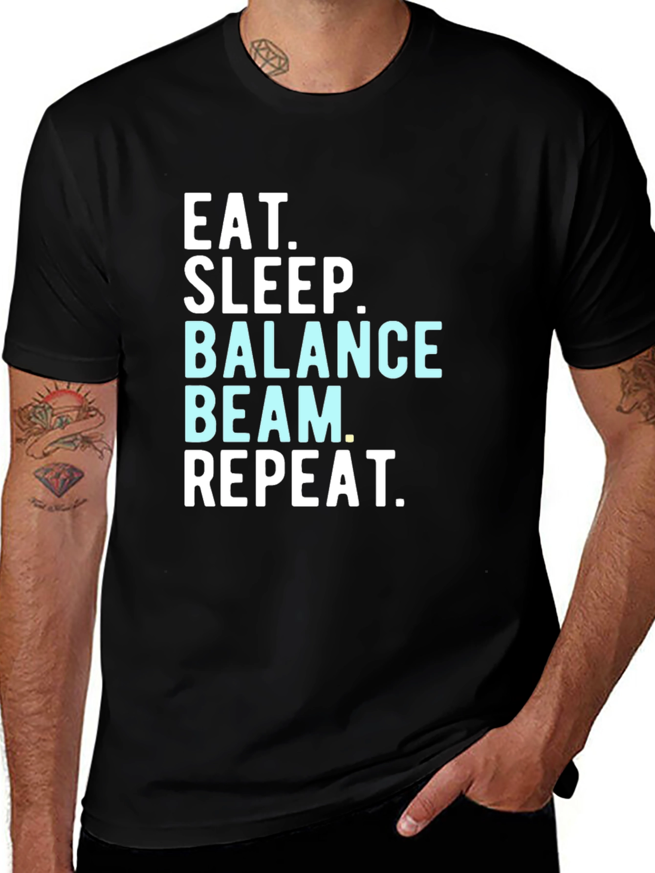 Eat Sleep Balance Beam Repeat T-Shirt