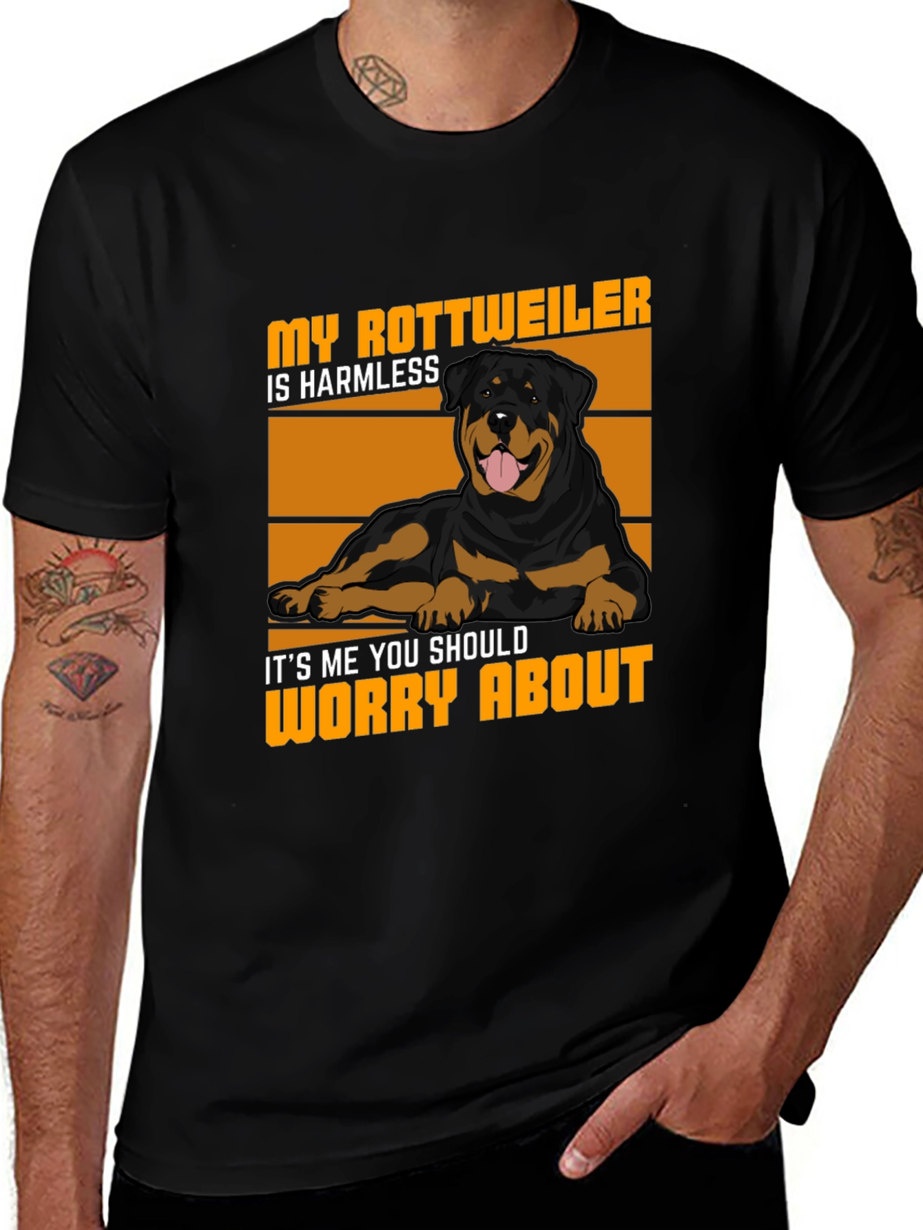Variant 21 of My Rottweiler is Harmless Graphic Tee