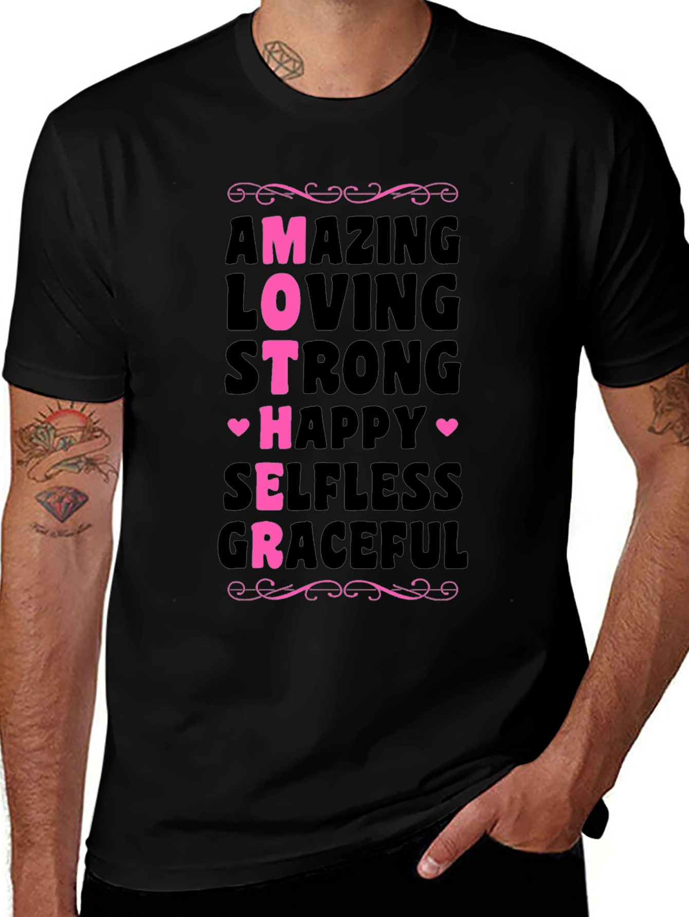 Amazing Mother T-Shirt - Loving, Strong, Graceful