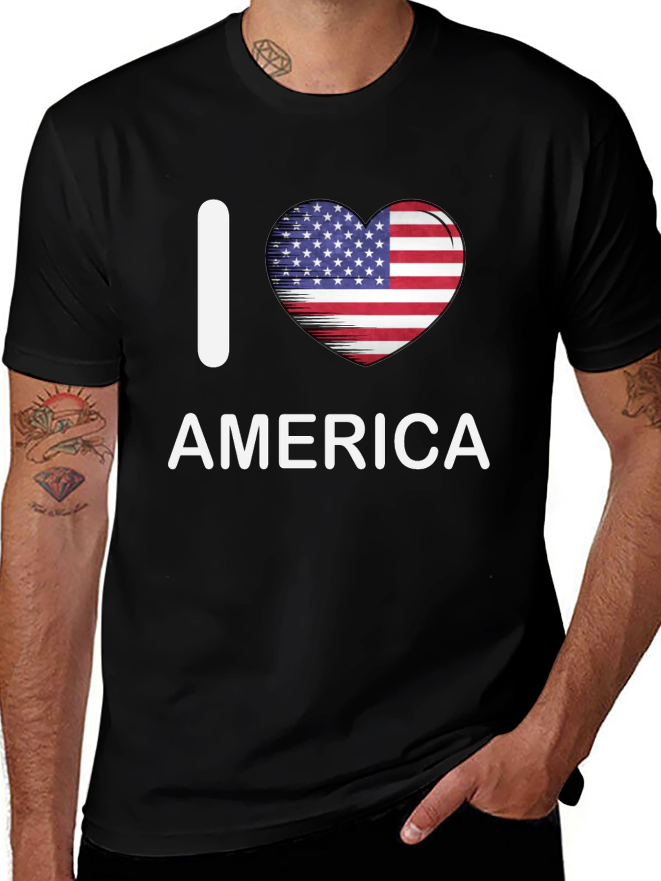 Variant 16 of I Love America Patriotic T-Shirt