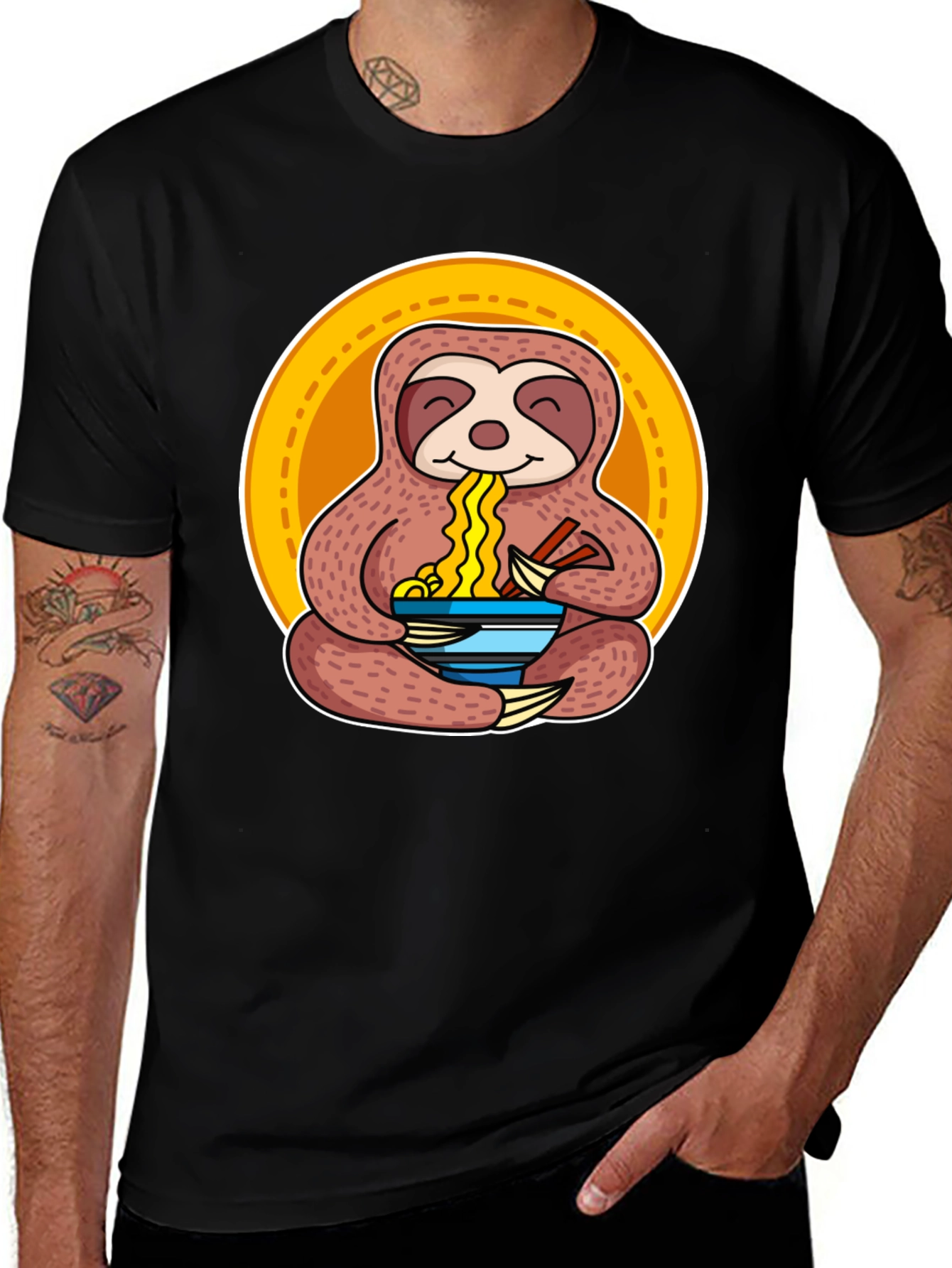 Variant 14 of Sloth Ramen T-Shirt - Relaxed Fit