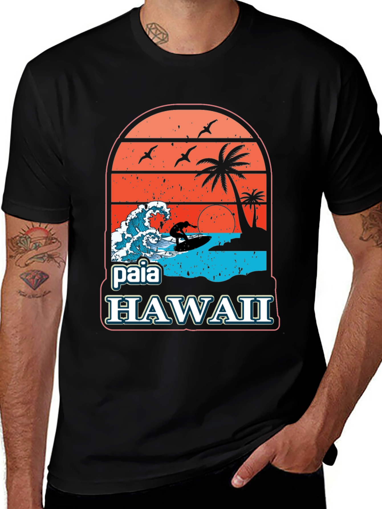 Paia Hawaii Surf T-Shirt - Vintage Design