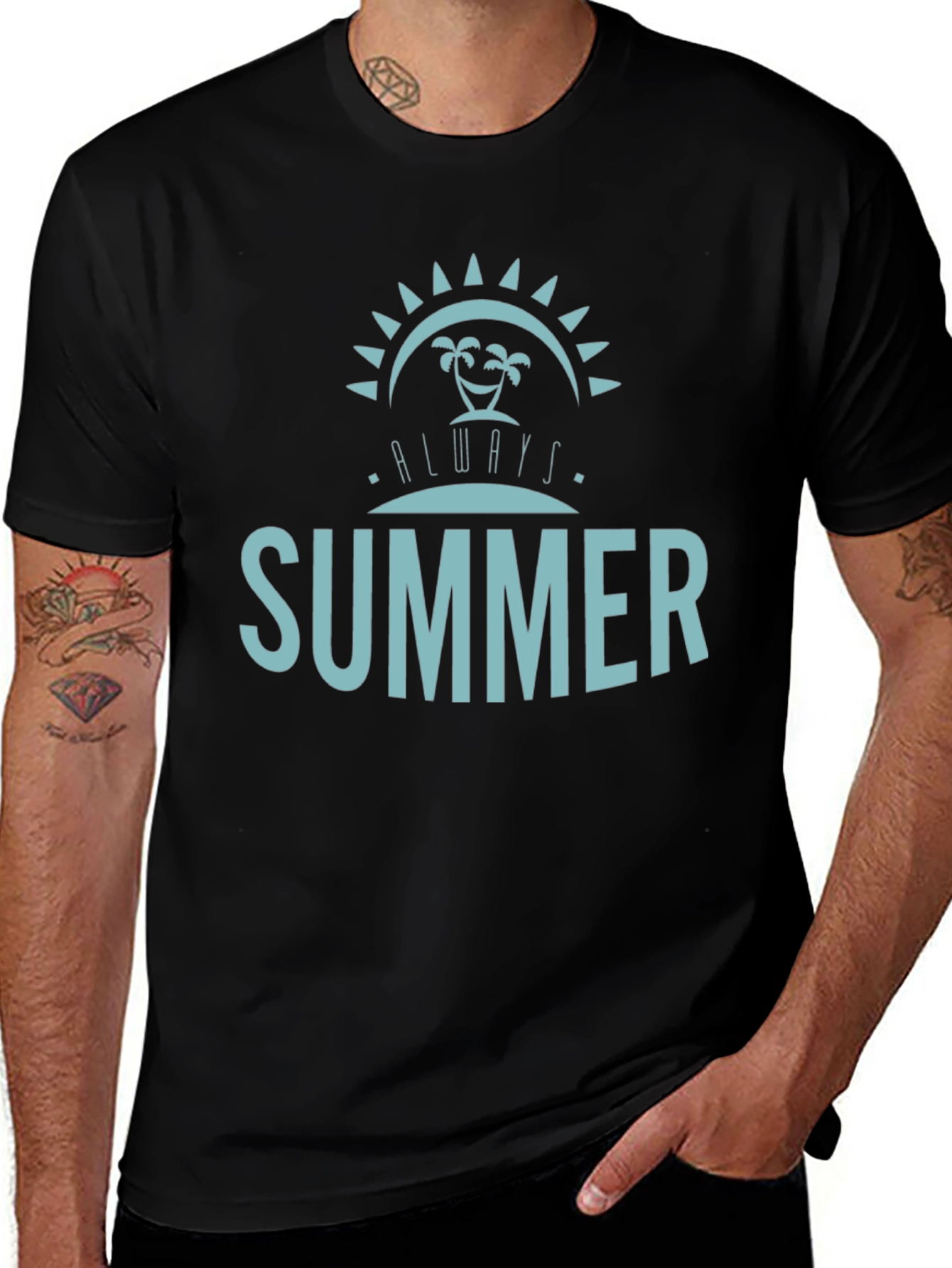 Variant 4 of Always Summer T-Shirt - Tropical Vibes