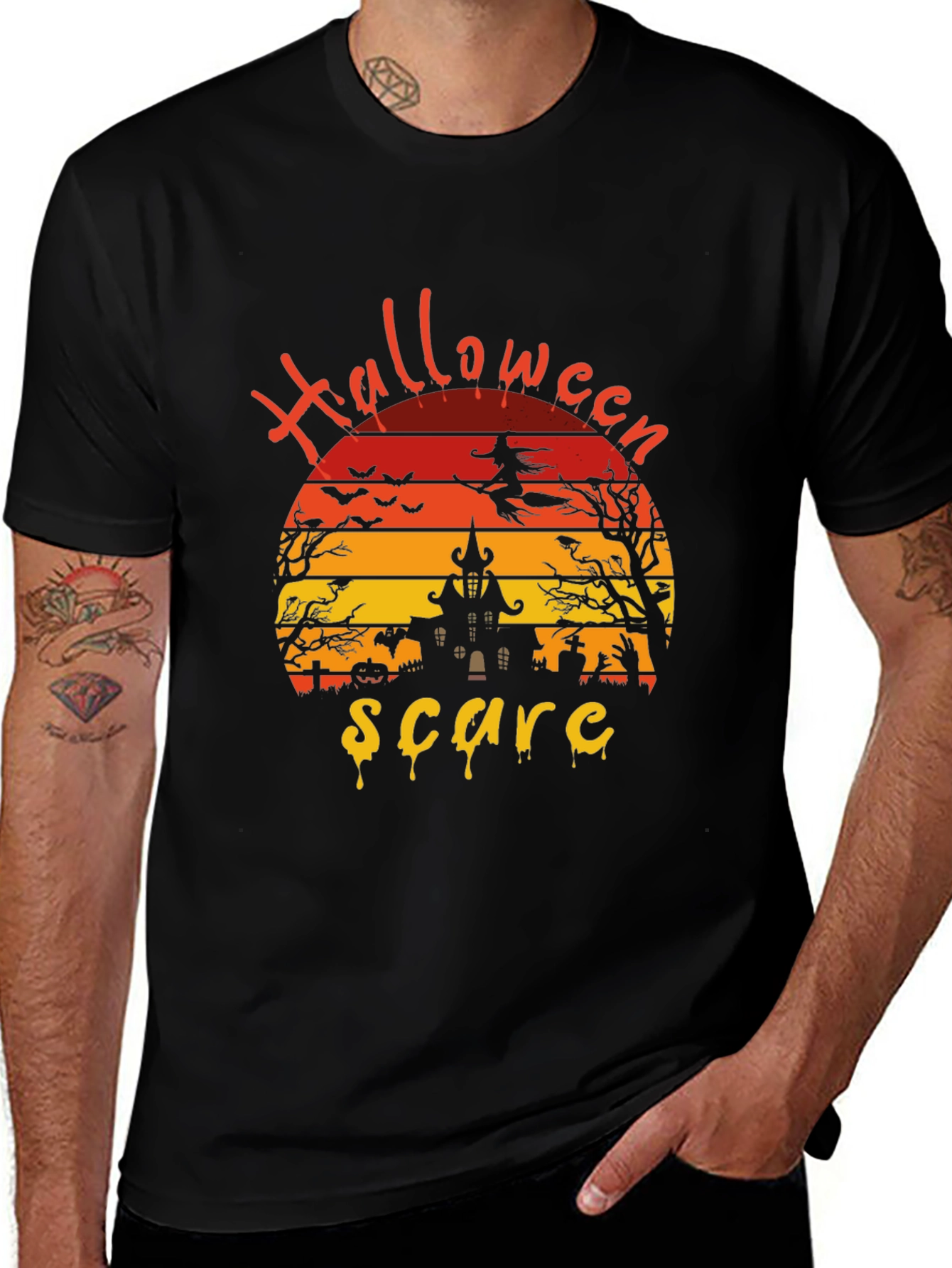 Halloween Scare Graphic T-Shirt
