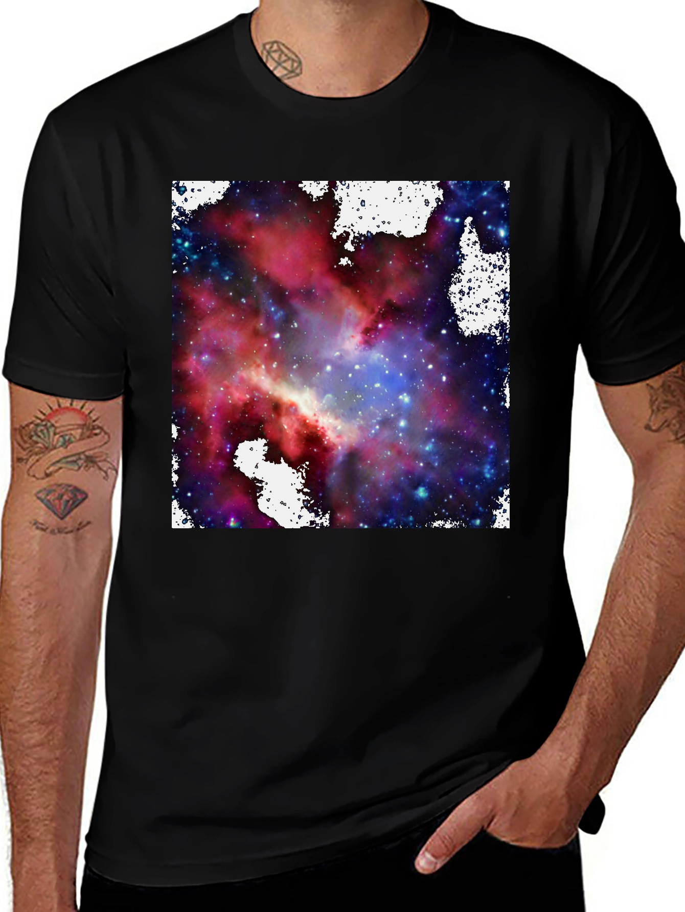 Variant 7 of Nebula Graphic Black T-Shirt