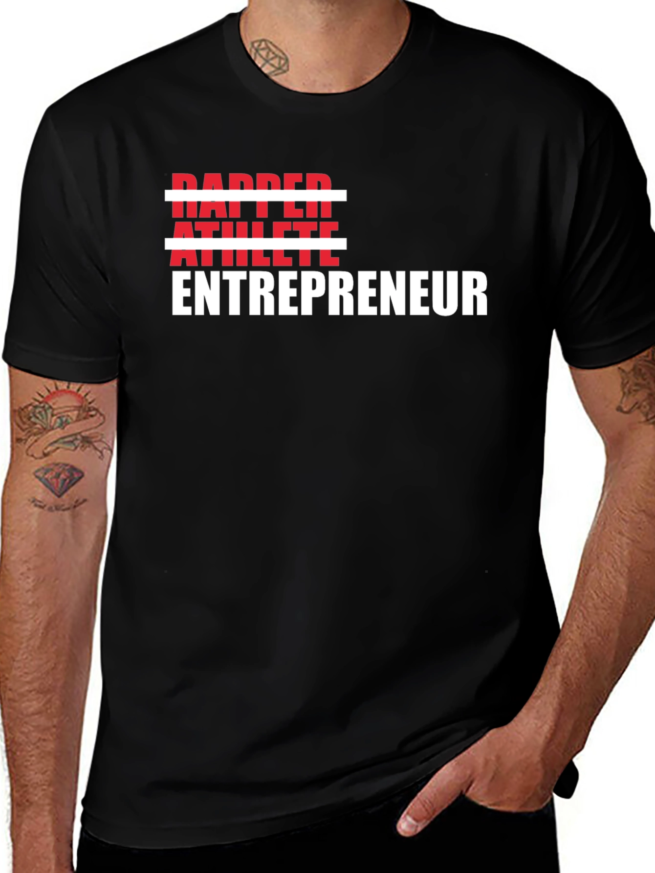 Variant 5 of Dapper Athlete Entrepreneur Graphic Tee - Black