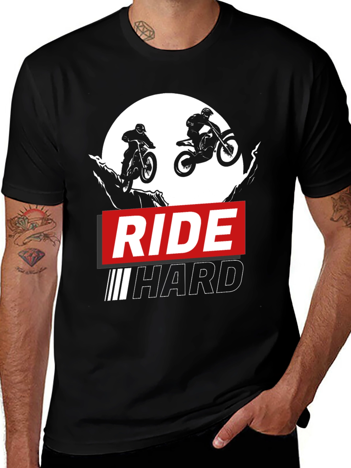 Ride Hard Black Graphic T-Shirt