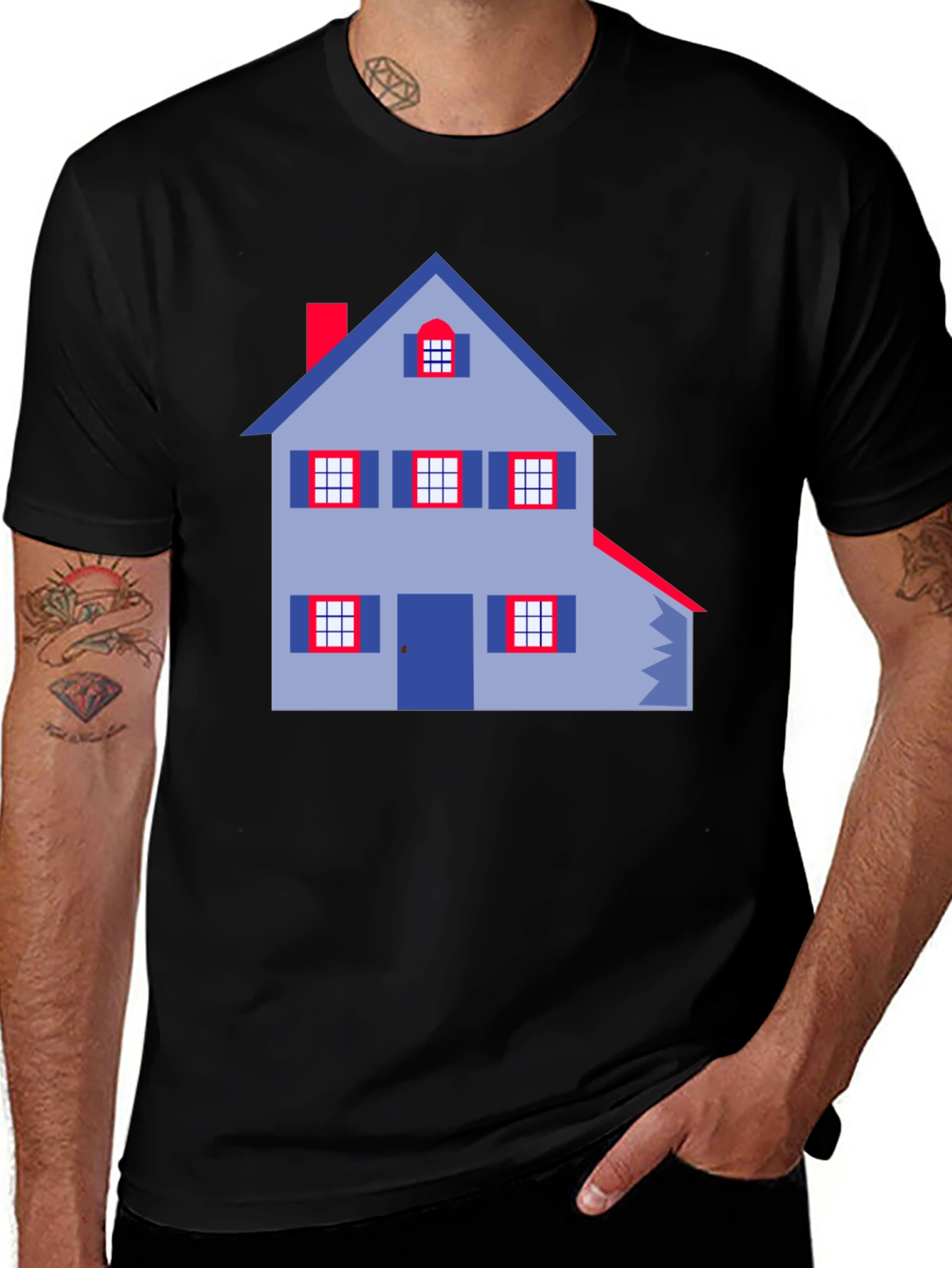 Variant 15 of House Graphic T-Shirt - Casual Wear