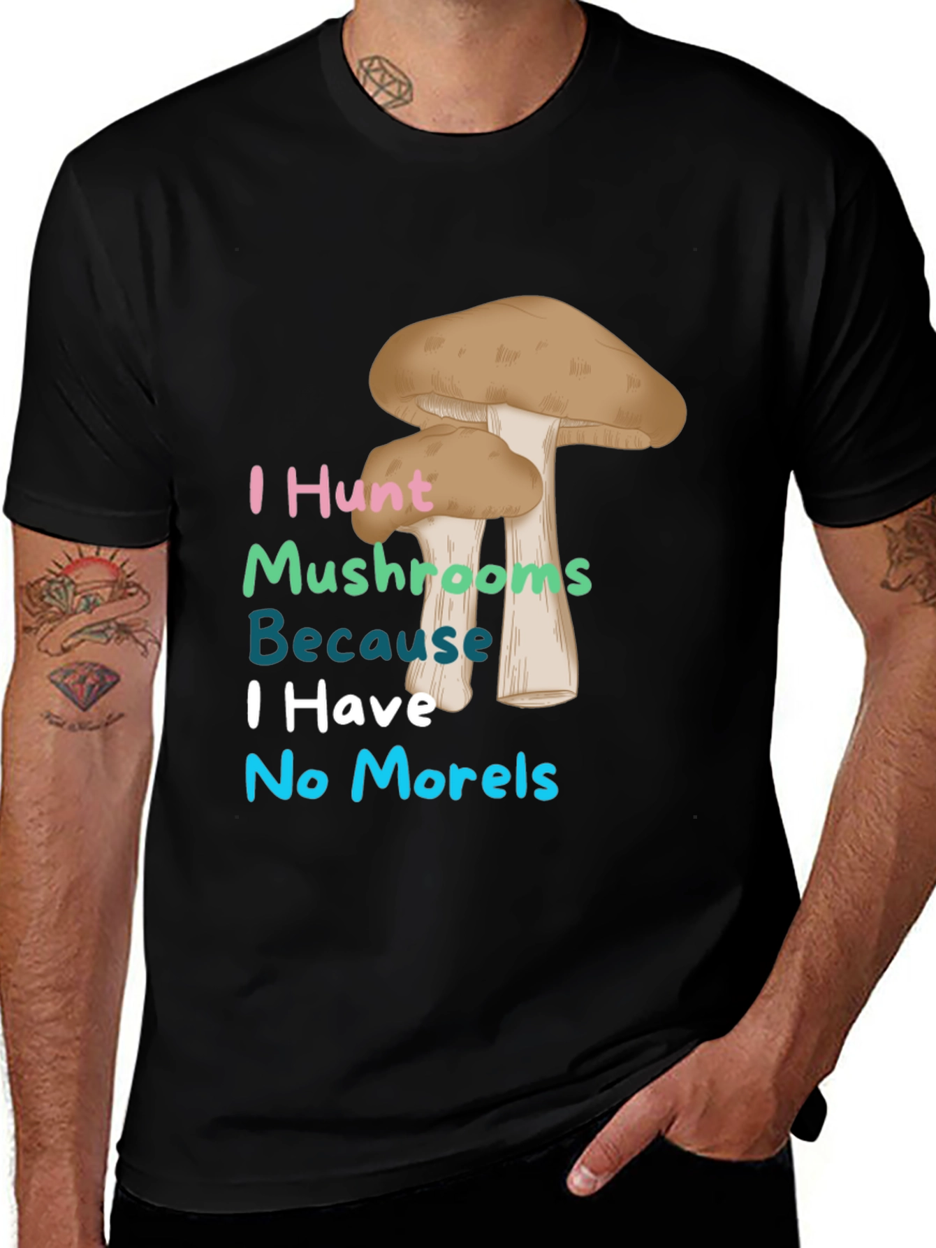 Variant 28 of Mushroom Hunter T-Shirt - No Morels Joke Tee