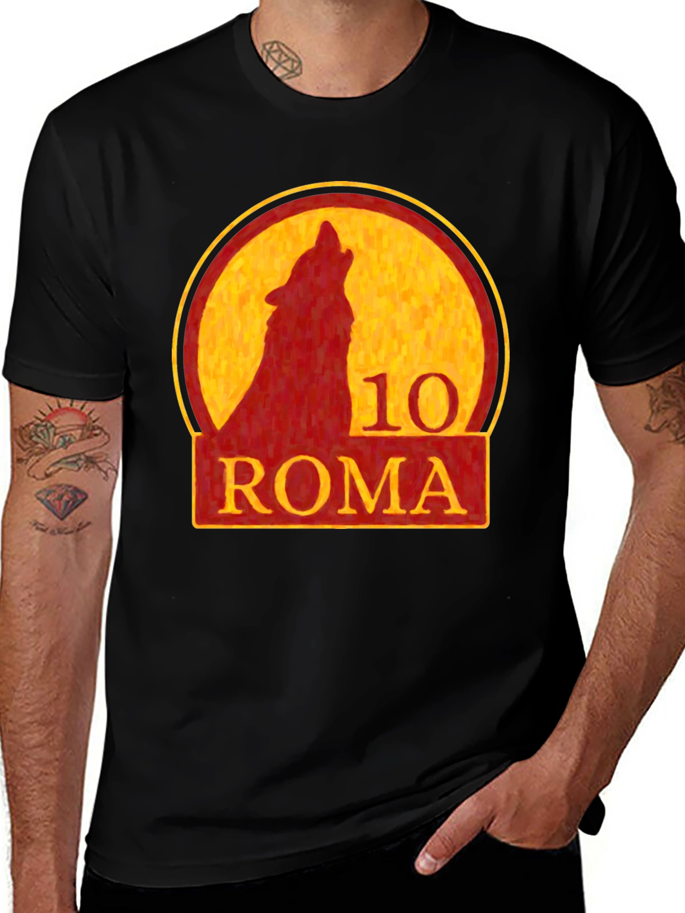 Roma 10 Wolf T-Shirt - Stylish Graphic Tee