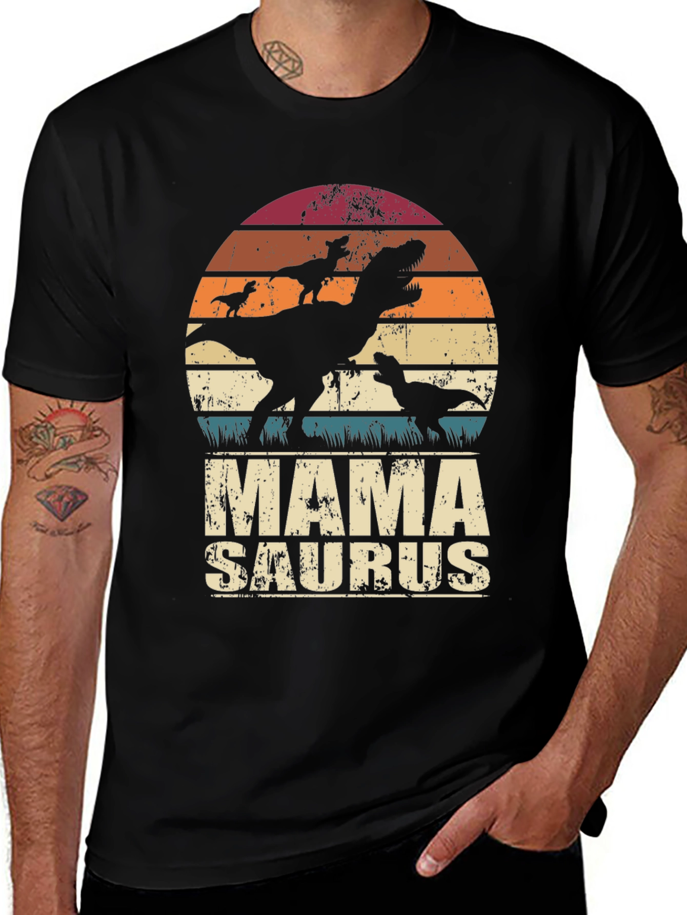 Mama Saurus T-Shirt - Dinosaur Mother Tee