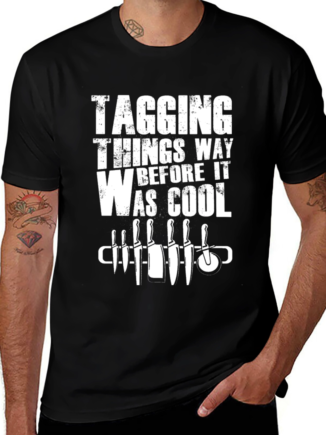 Chef's Humor Graphic Tee - Tagging Things Way Before Cool