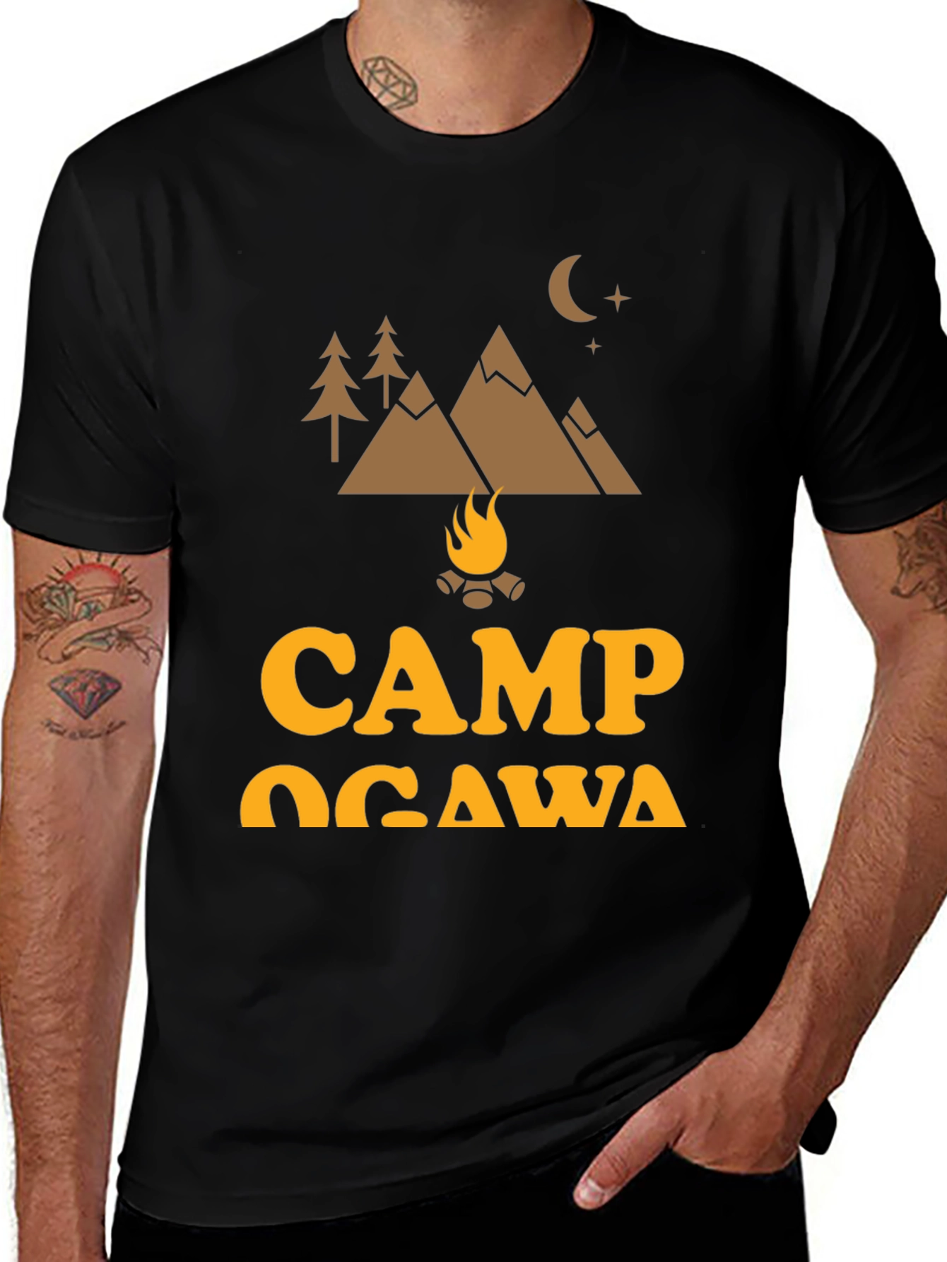 Variant 16 of Camp Ogawa Black Graphic T-Shirt