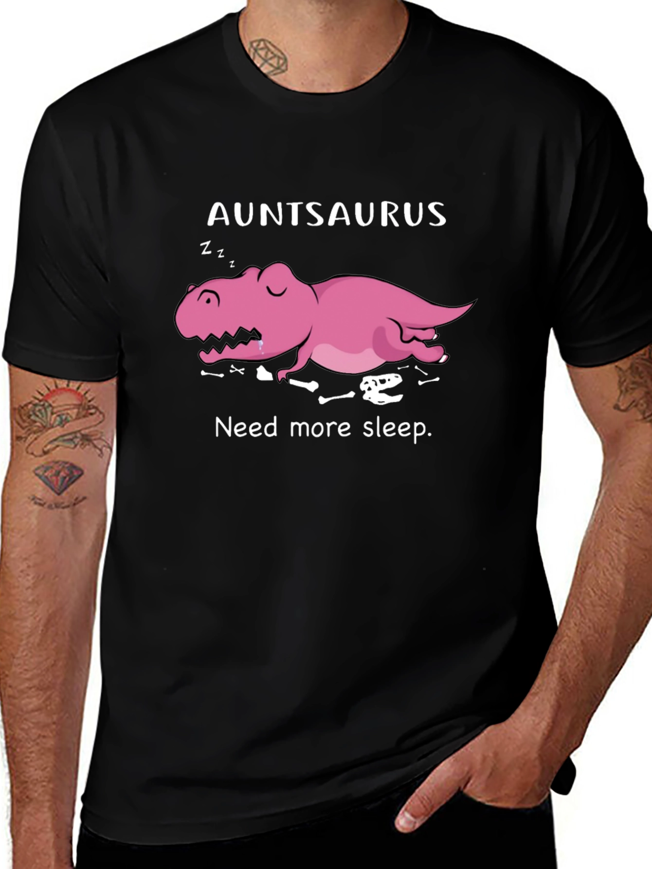 Variant 23 of Auntsaurus T-Shirt - Need More Sleep Tee