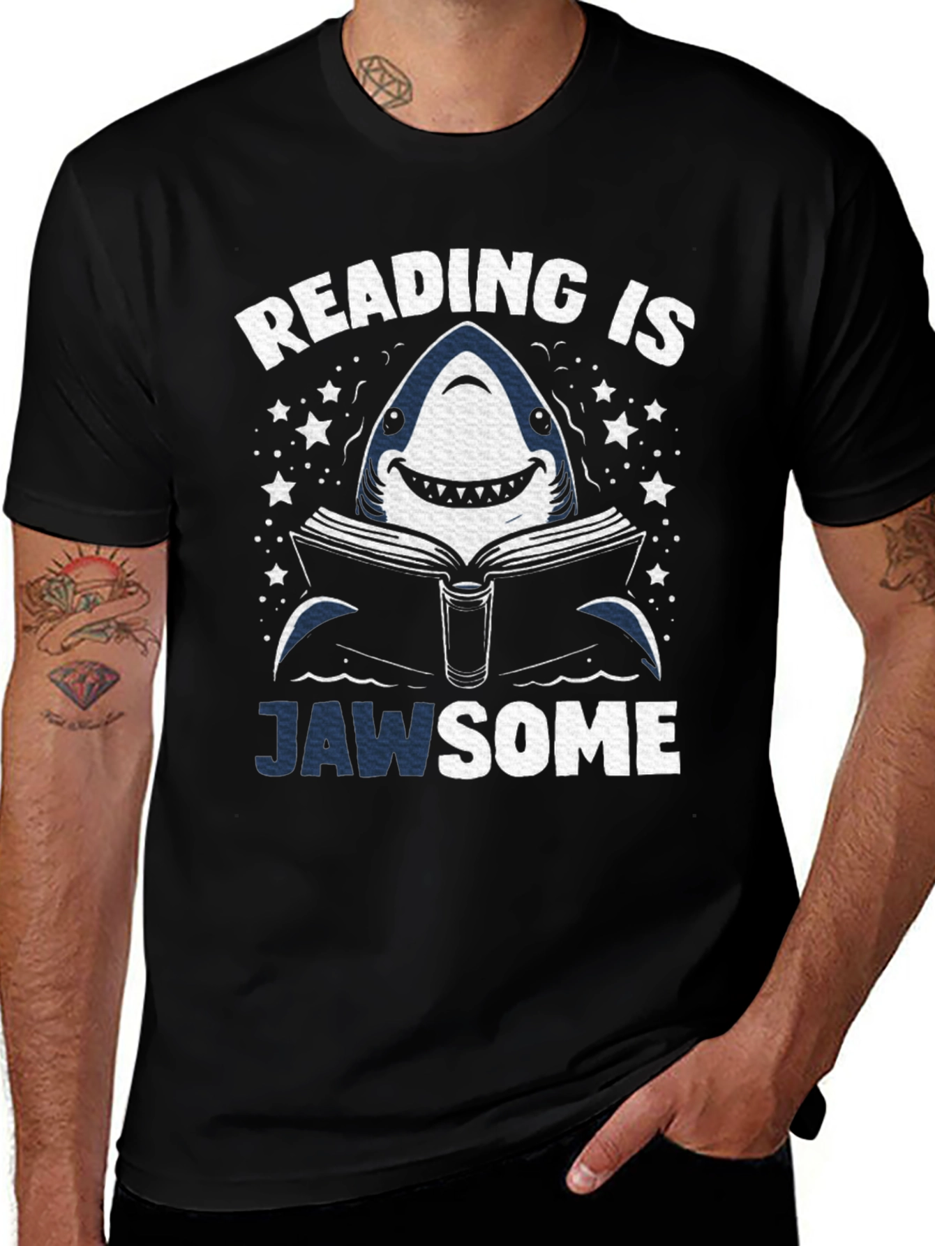 Variant 20 of Reading is Jawsome Shark Graphic Tee
