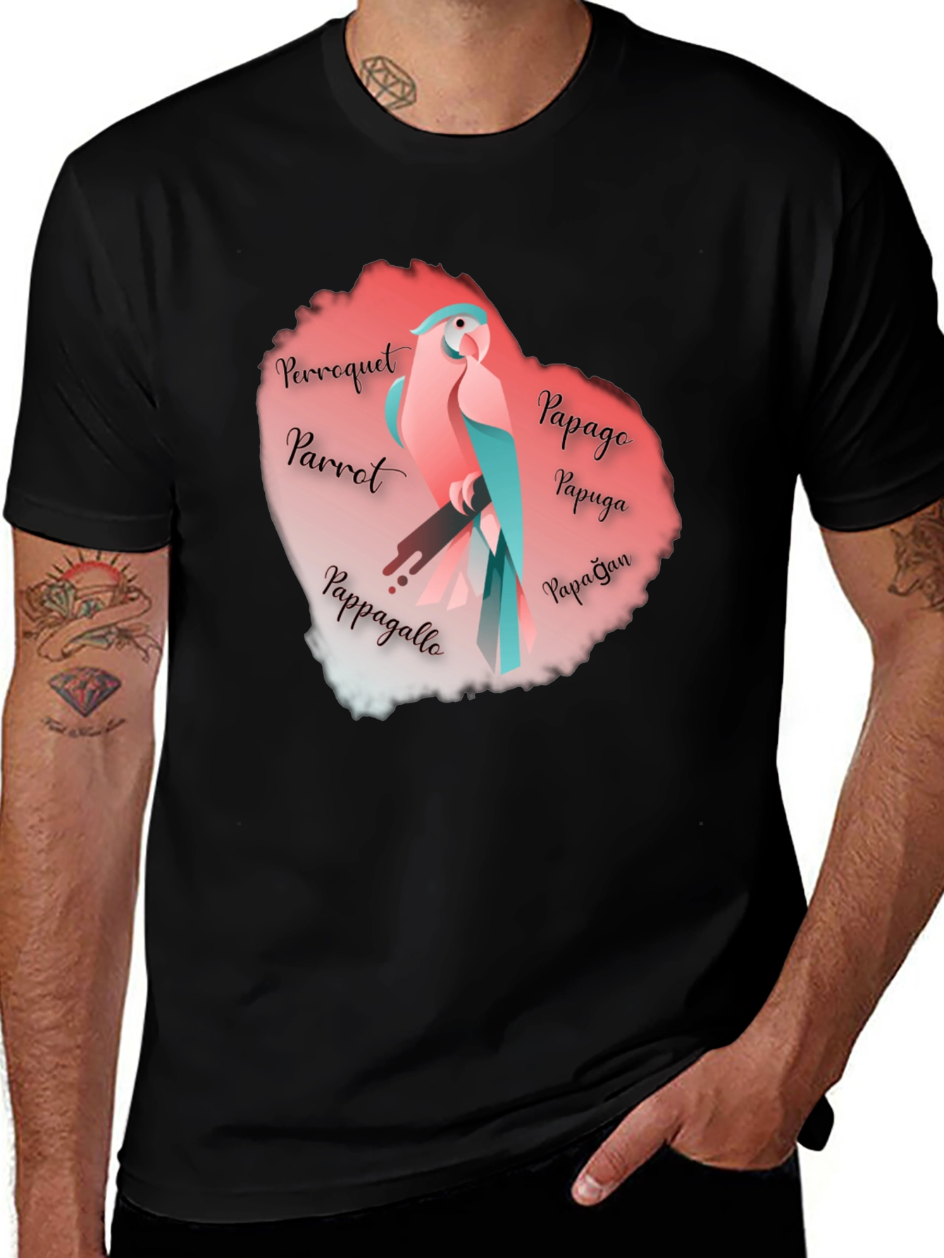 Variant 15 of Parrot T-Shirt - Colorful Graphic Tee