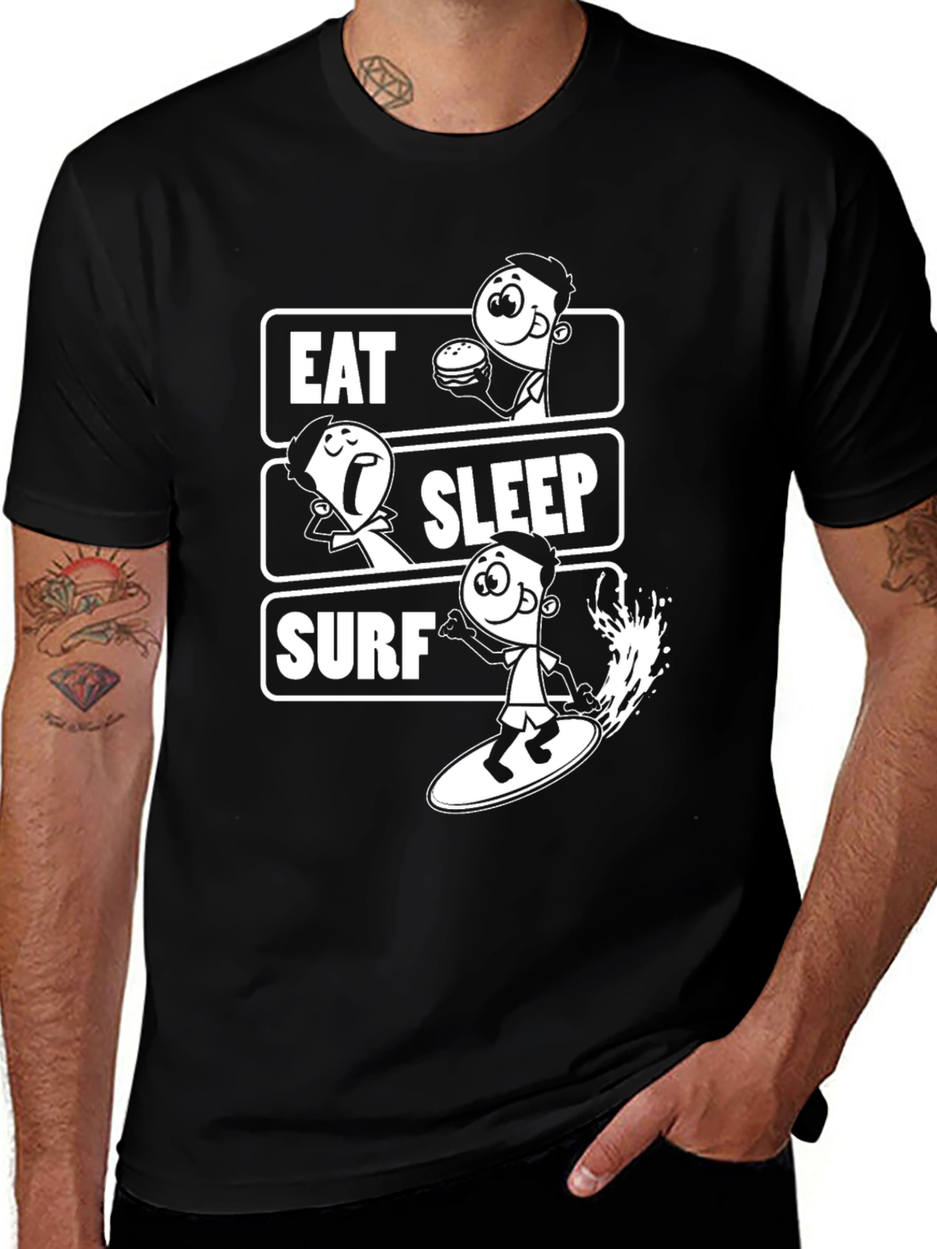 Variant 24 of Eat Sleep Surf Graphic Tee