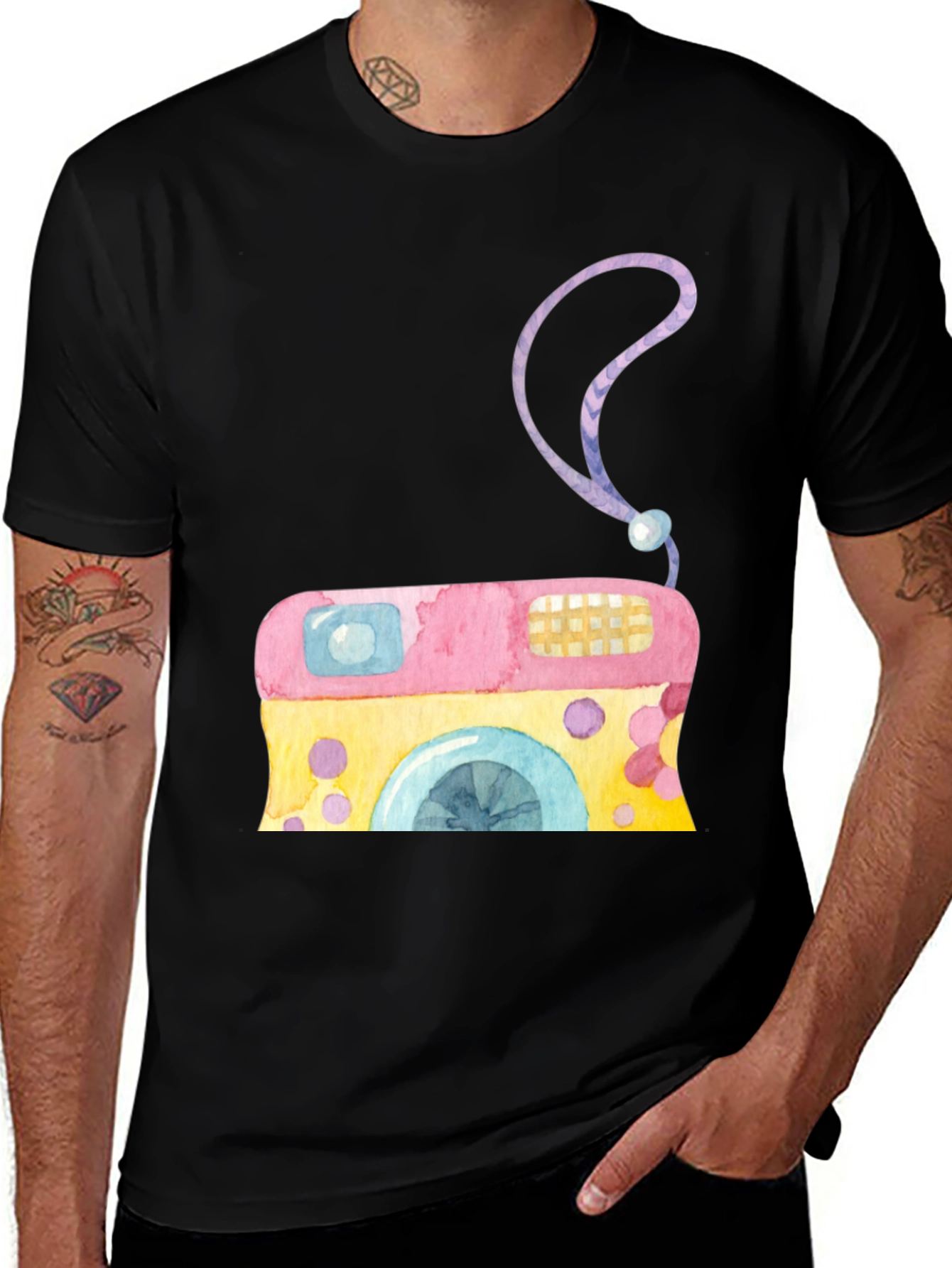 Variant 19 of Watercolor Camera Graphic Tee