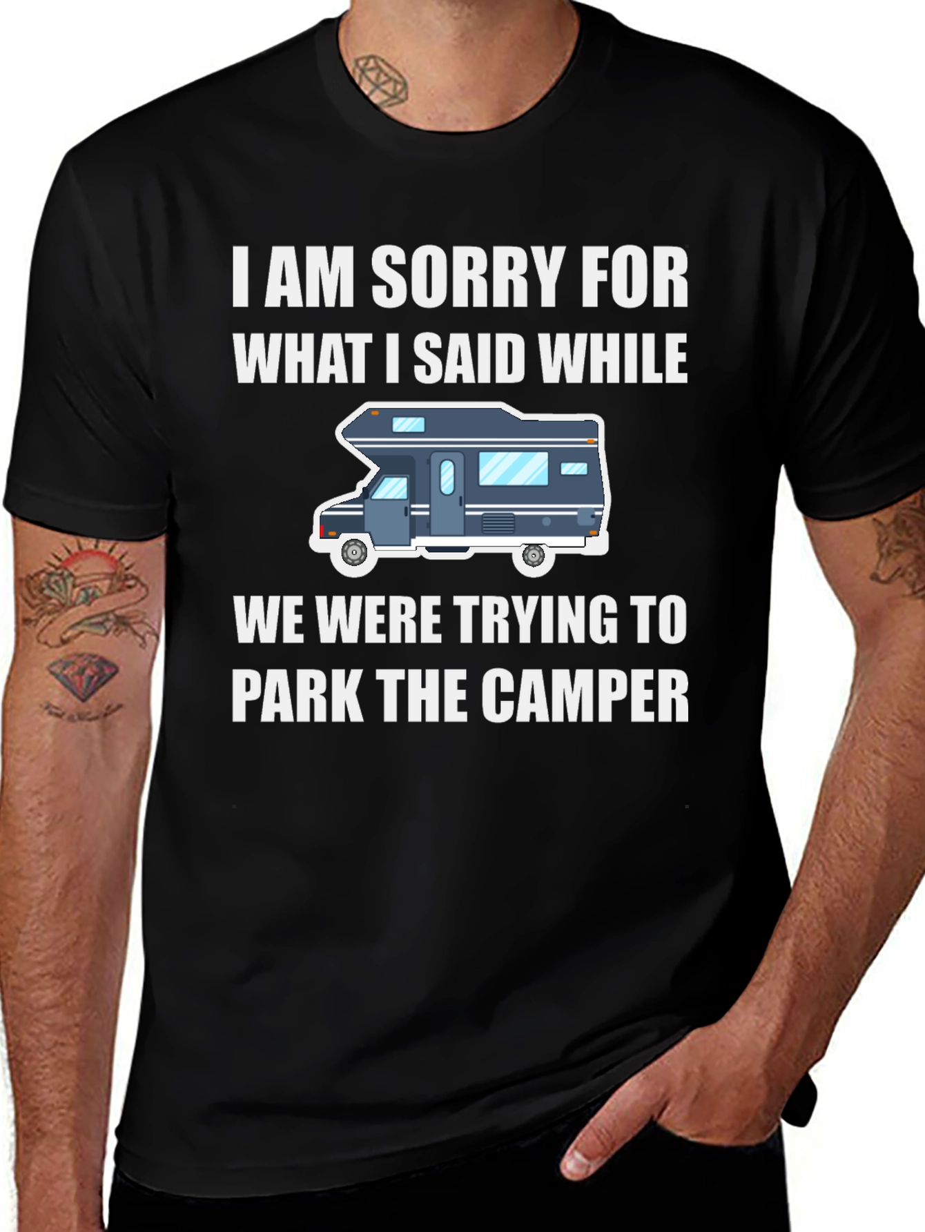 Variant 17 of Camper Parking Apology T-Shirt