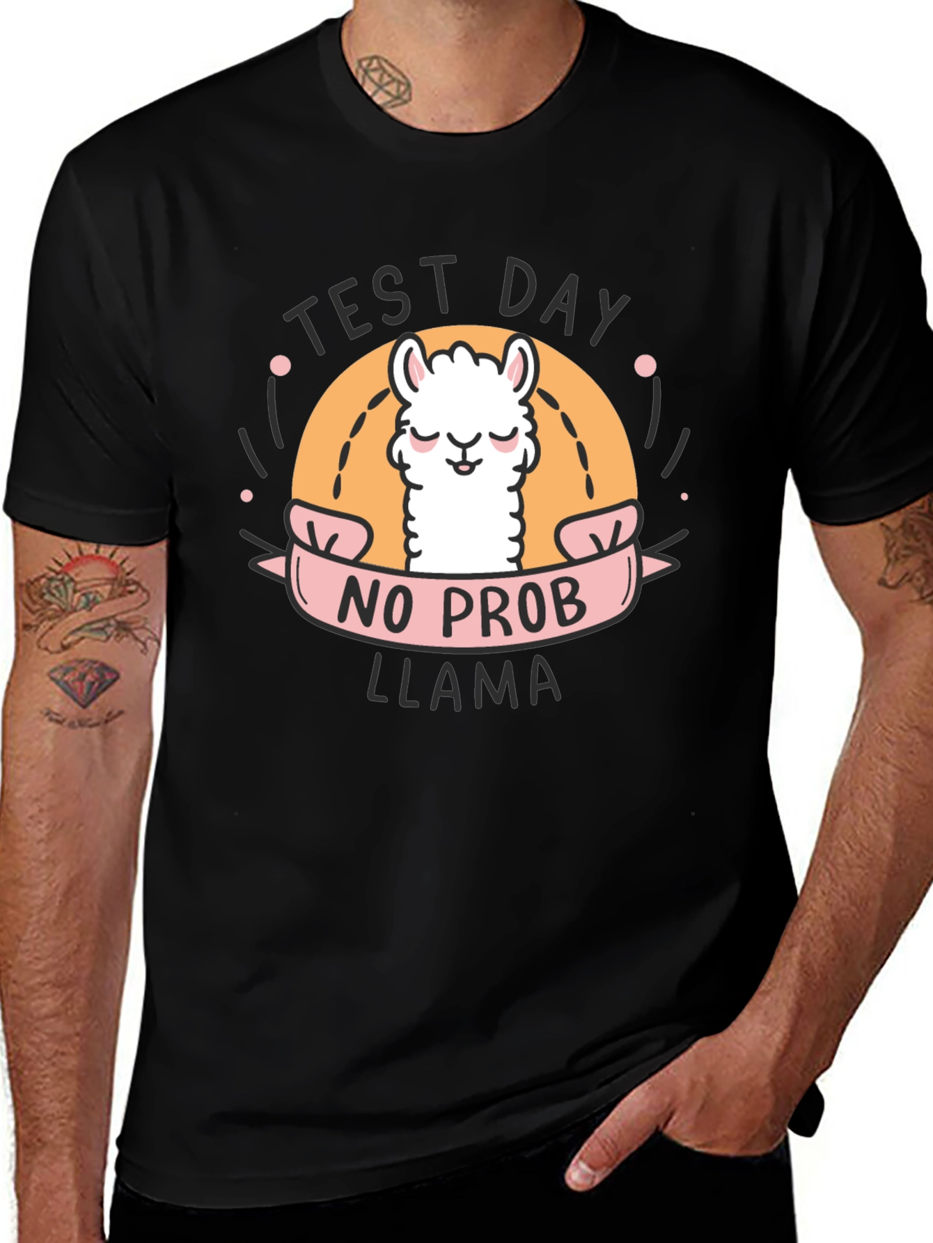 Variant 7 of Test Day No Prob Llama Graphic Tee
