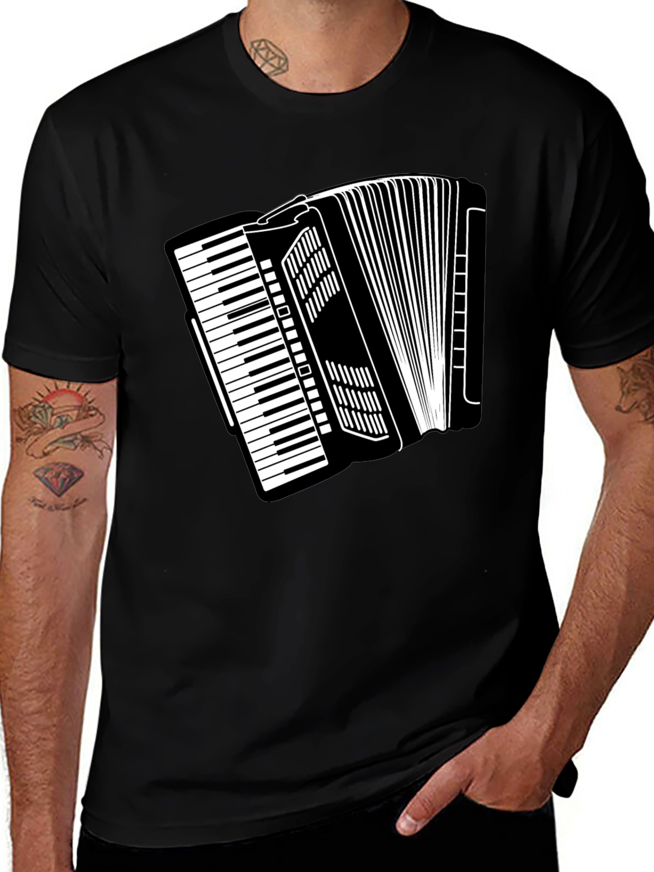 Variant 29 of Accordion Graphic T-Shirt - Musical Instrument Tee