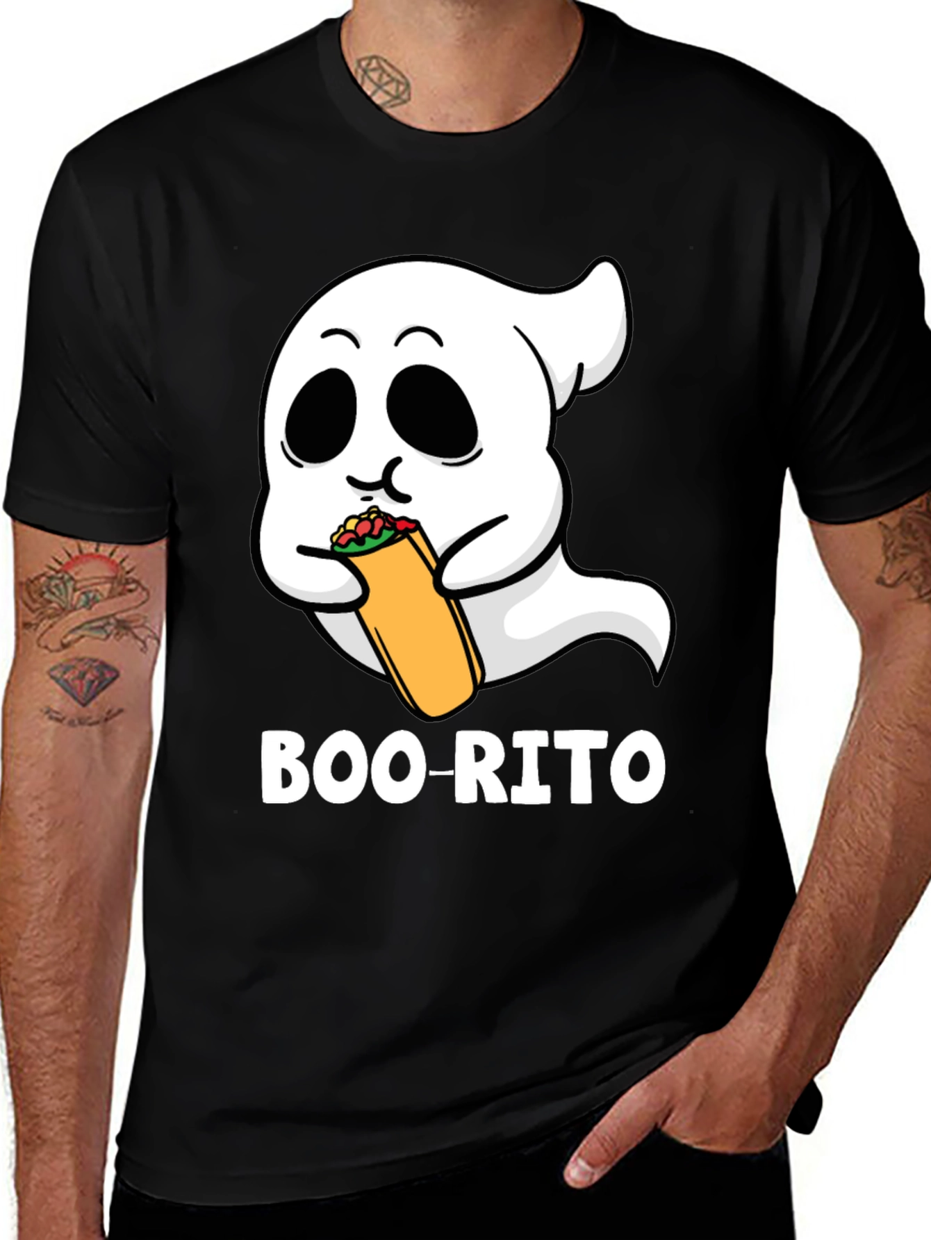 Boo-rito Ghost T-Shirt - Halloween Foodie Fun