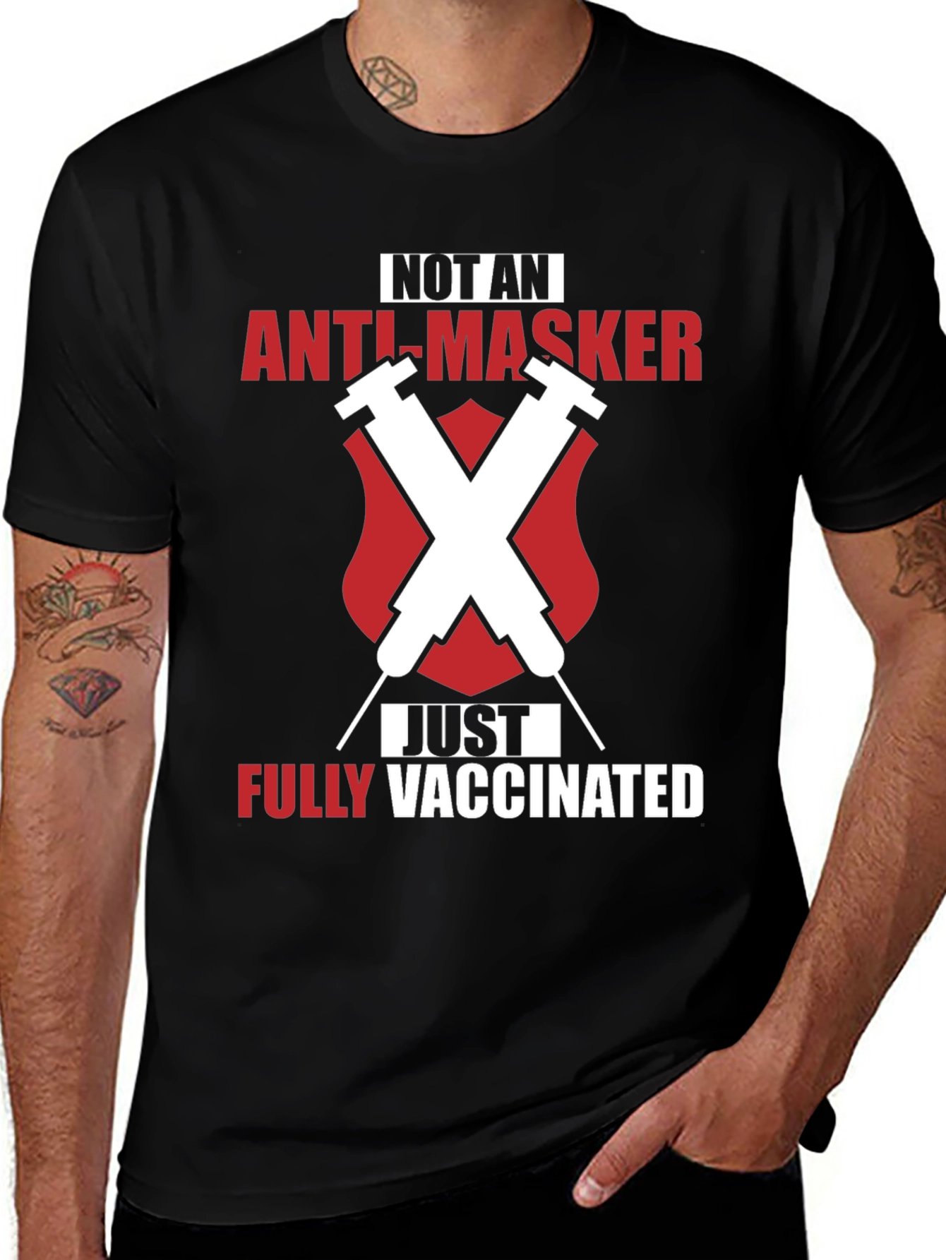 Variant 17 of Fully Vaccinated Graphic Tee - Not An Anti-Masker T-Shirt
