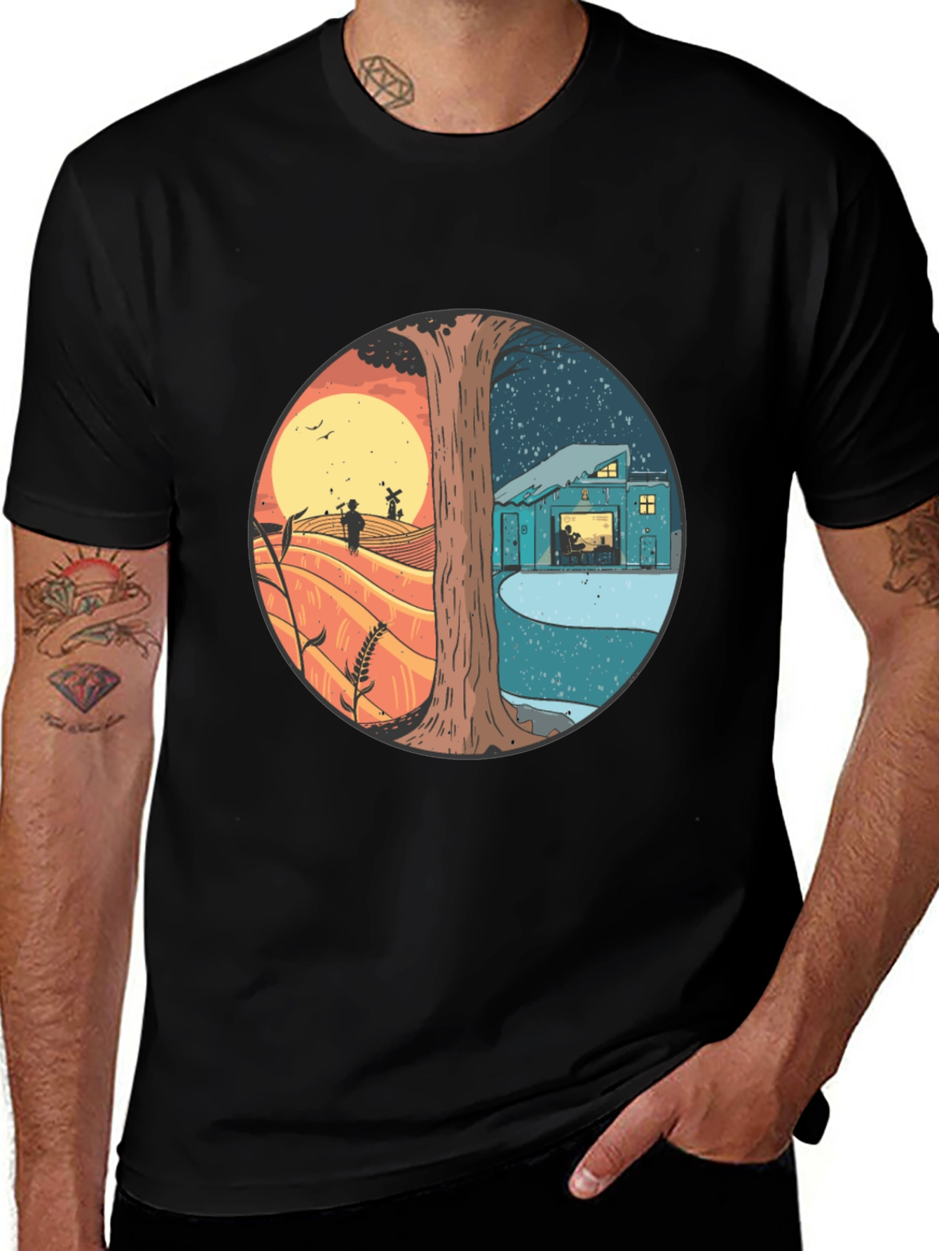 Variant 25 of Day & Night Graphic Tee