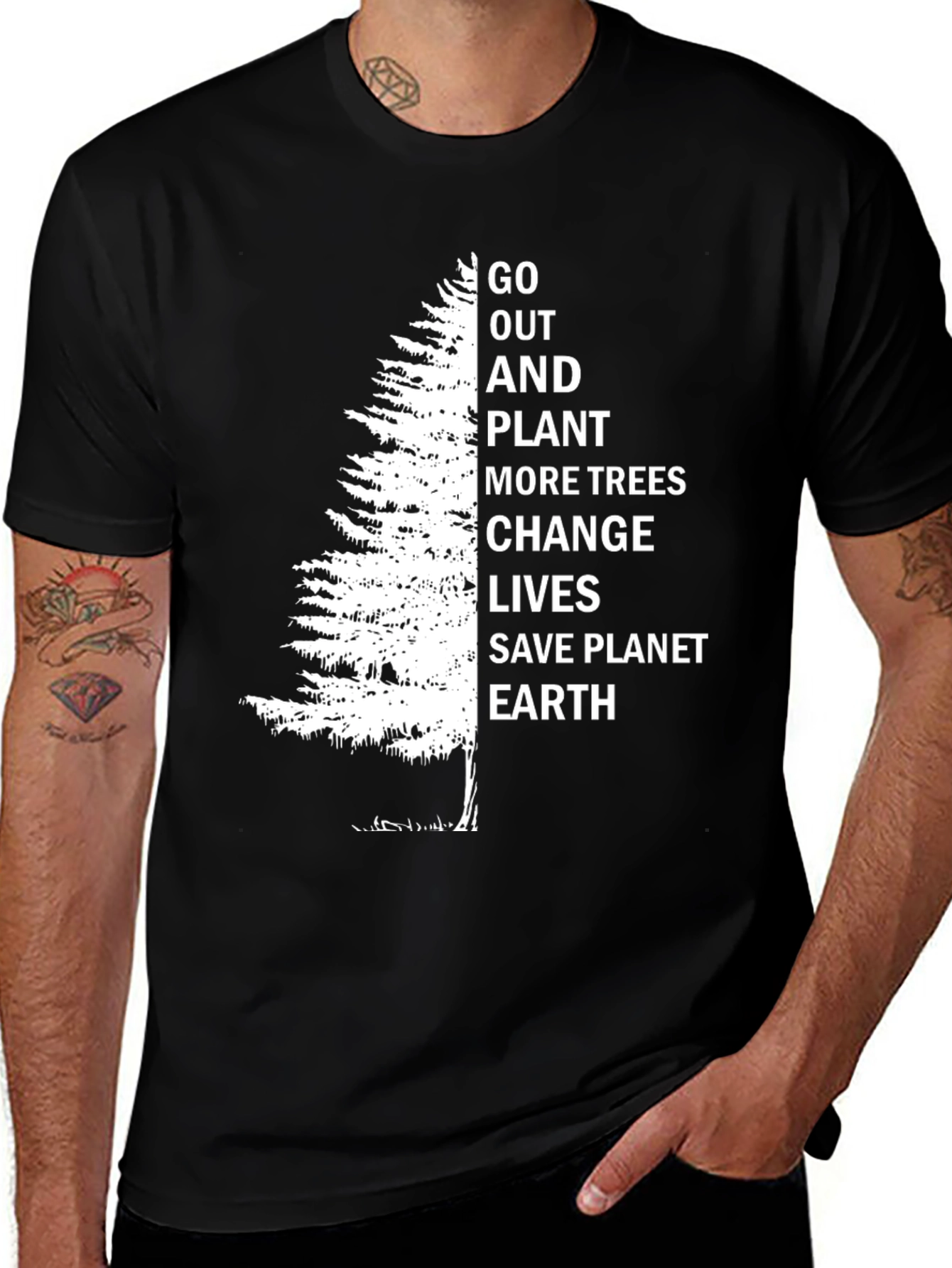 Variant 26 of Go Out Plant Trees Graphic Tee - Nature Lovers T-Shirt