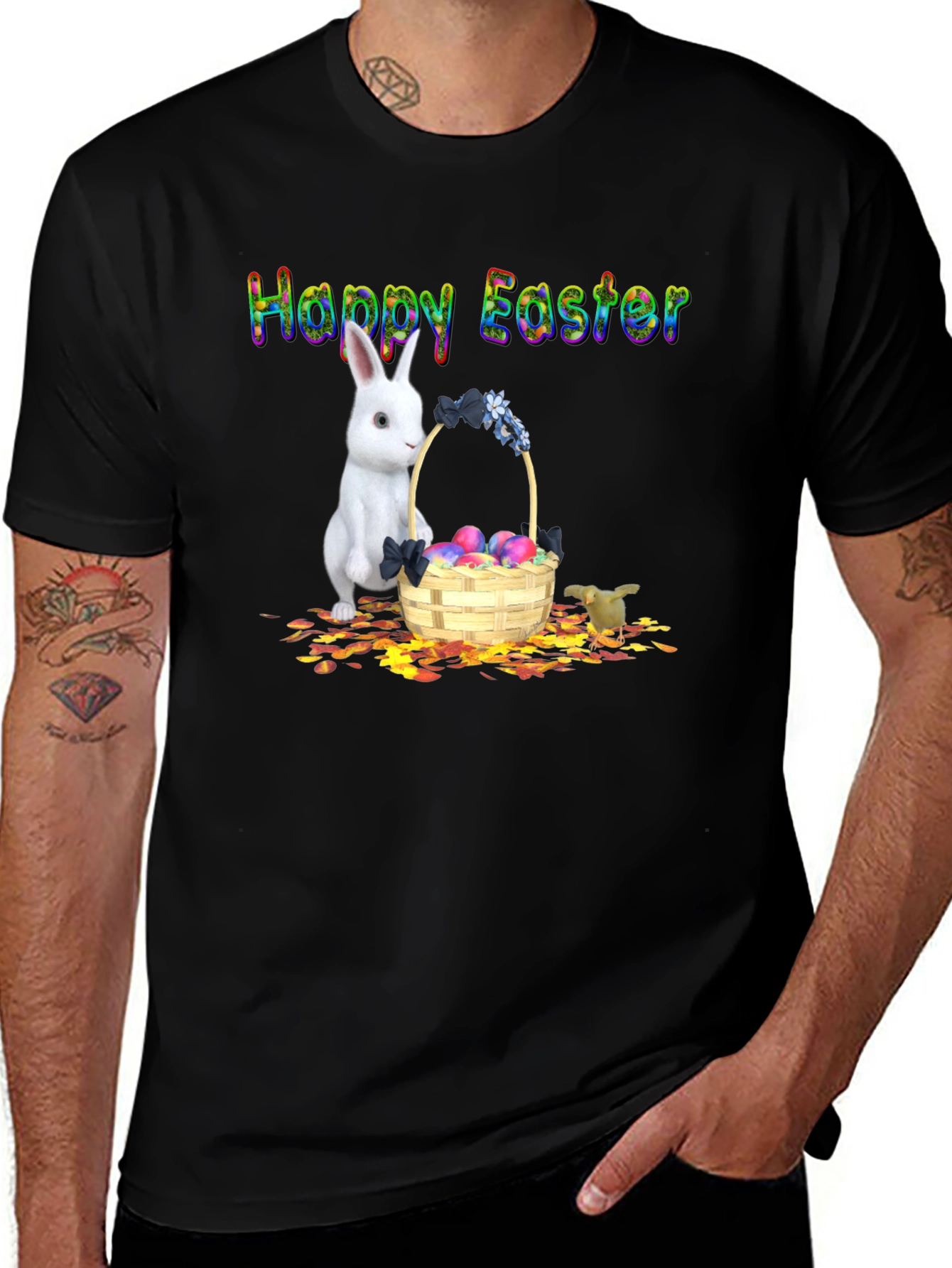 Variant 6 of Happy Easter Bunny Basket T-Shirt