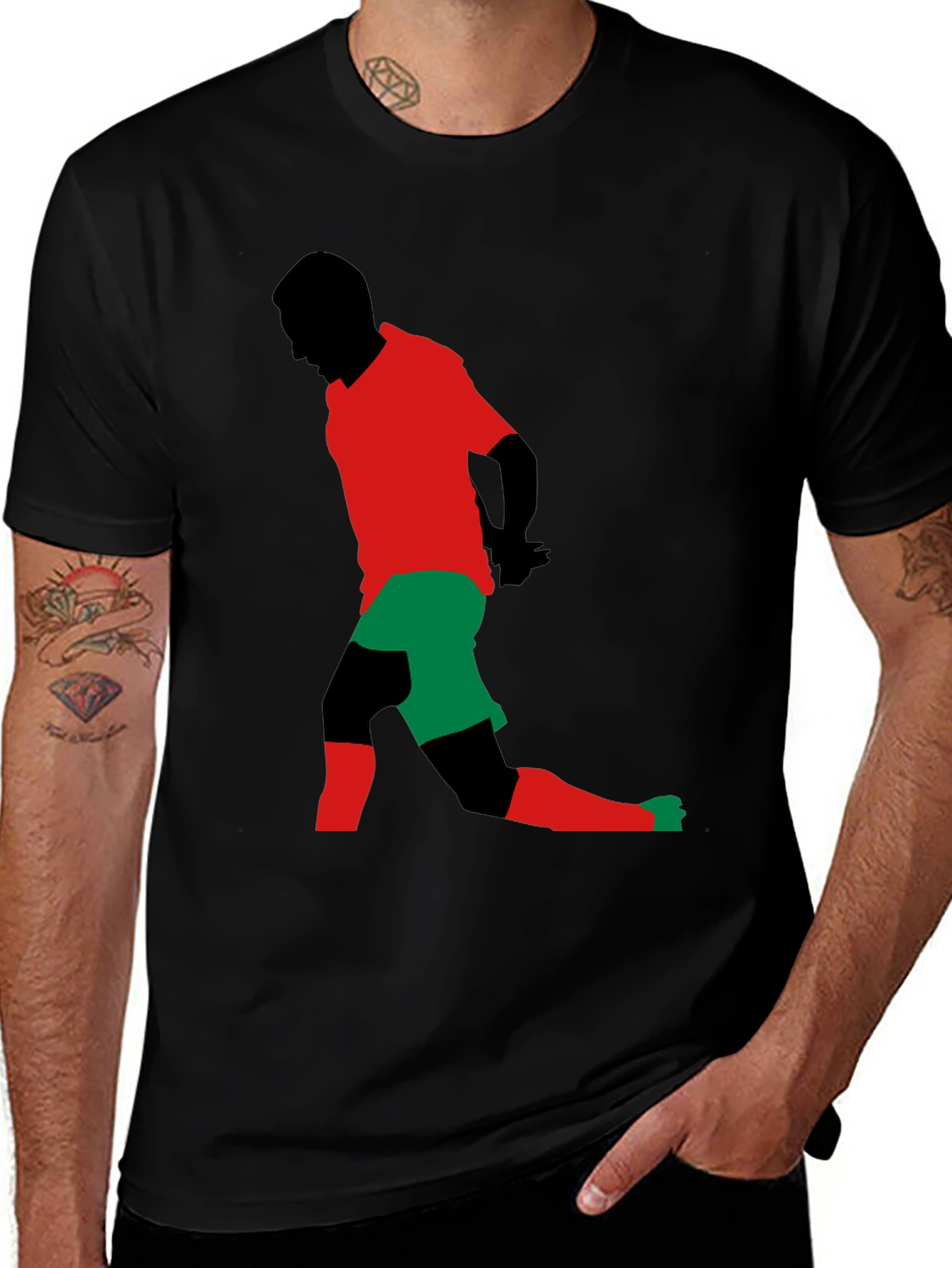 Variant 3 of Soccer Silhouette Graphic Tee