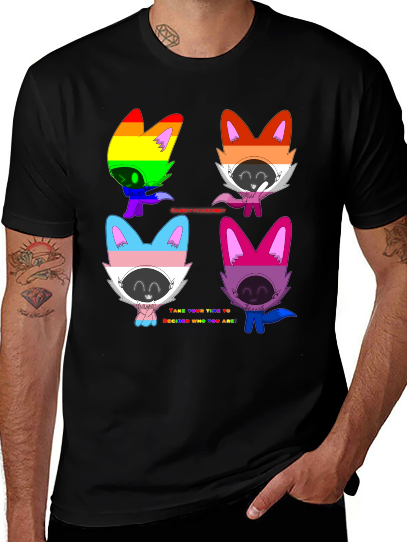 Variant 17 of LGBTQ+ Pride Cartoon Character T-Shirt