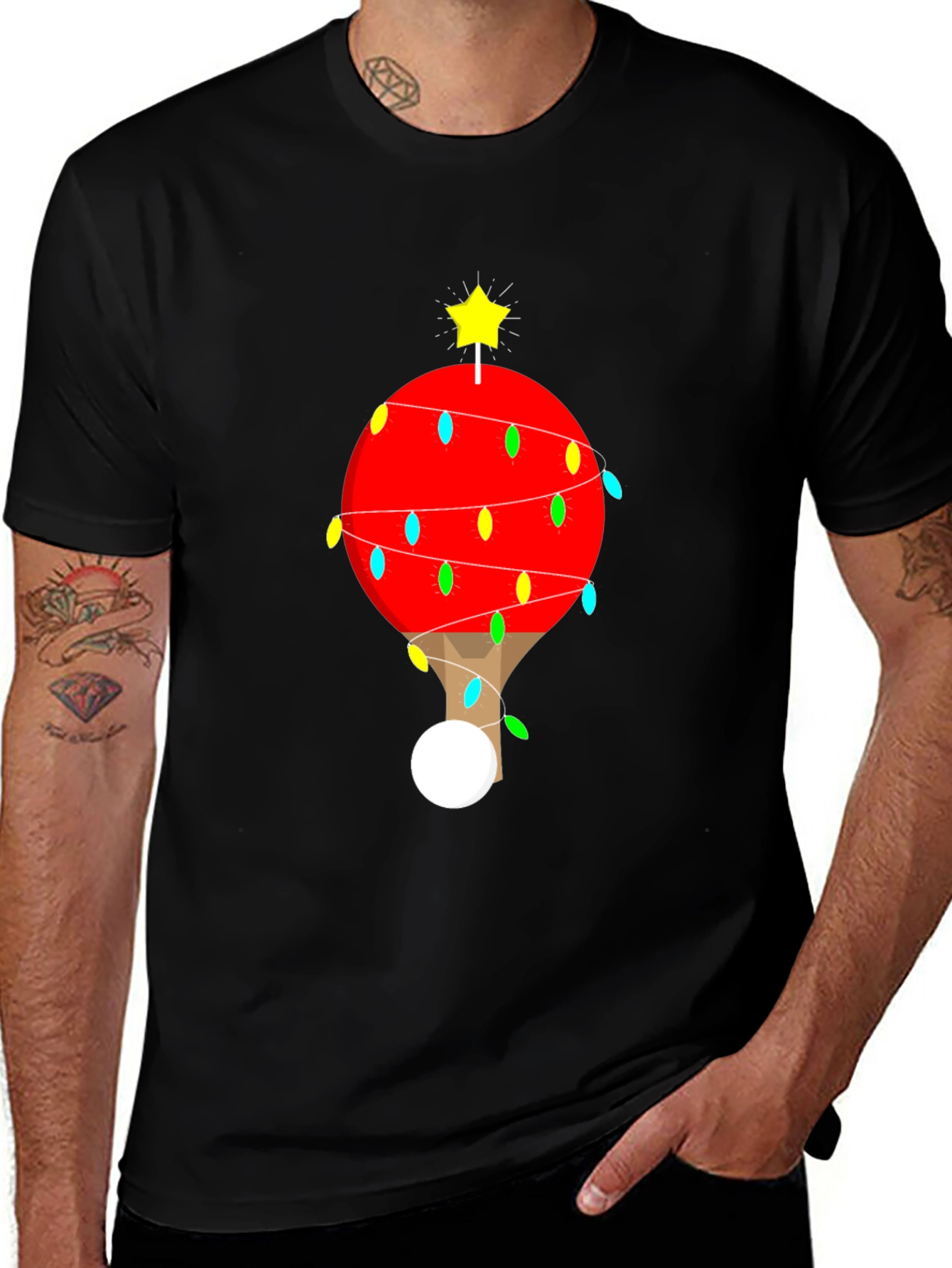 Festive Table Tennis Christmas T-Shirt