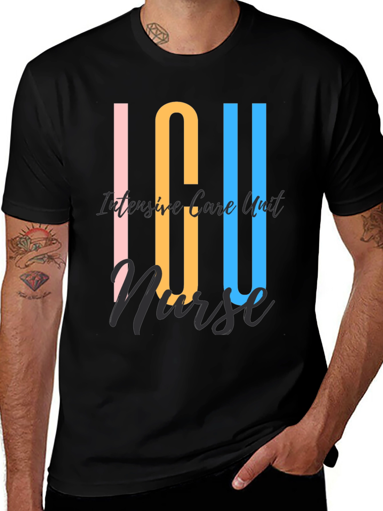 ICU Nurse Graphic T-Shirt - Intensive Care Unit Tee