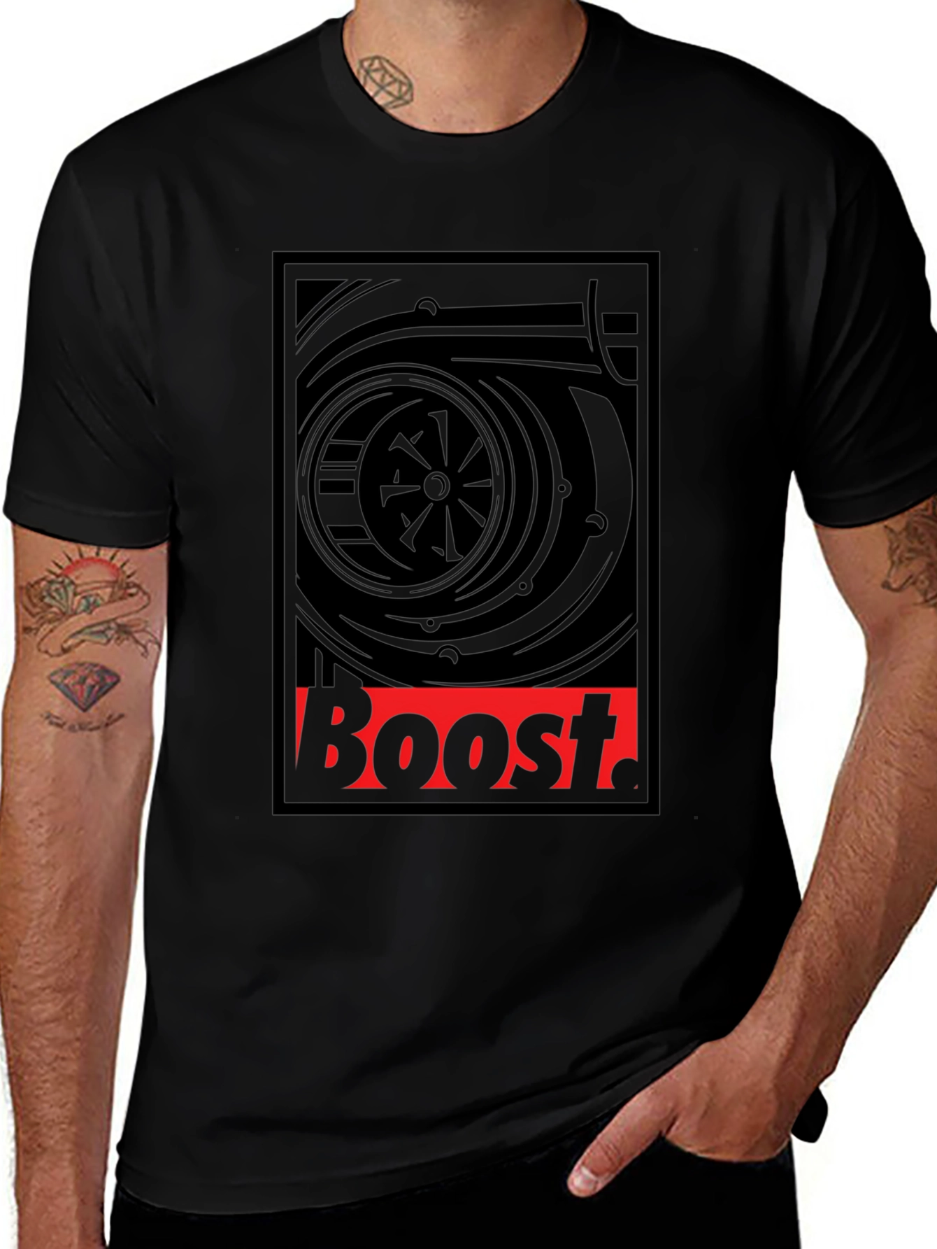 Variant 21 of Boost Turbo Graphic Black T-Shirt