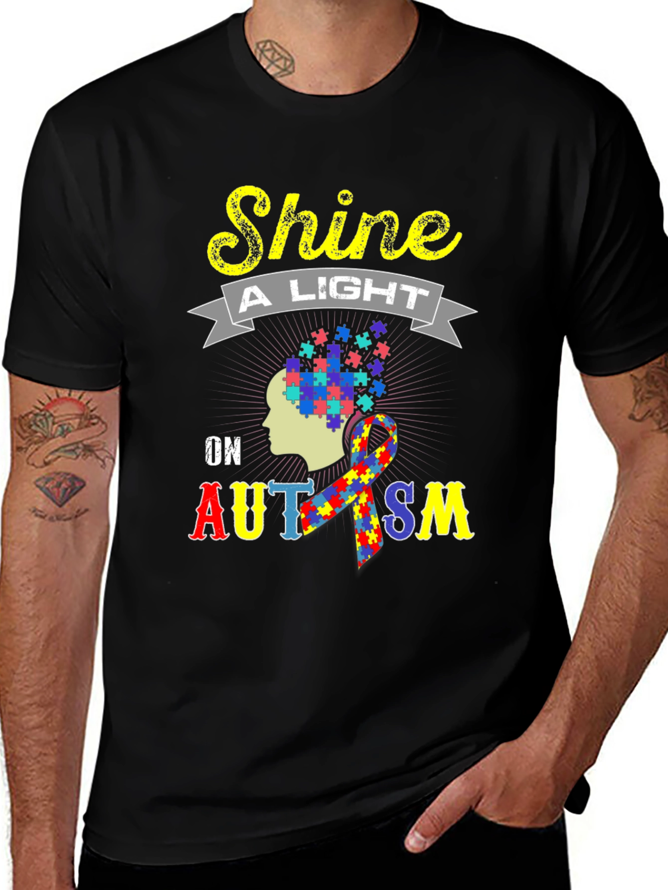 Autism Awareness T-Shirt - Shine a Light