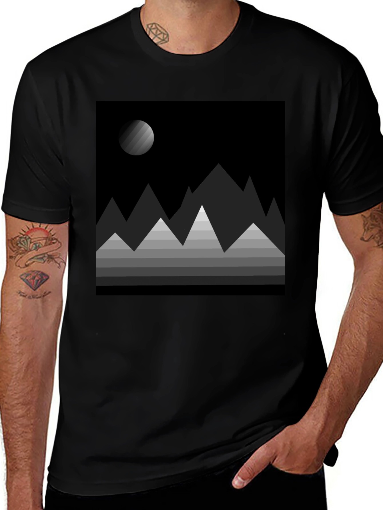 Variant 21 of Abstract Mountainscape Graphic Tee
