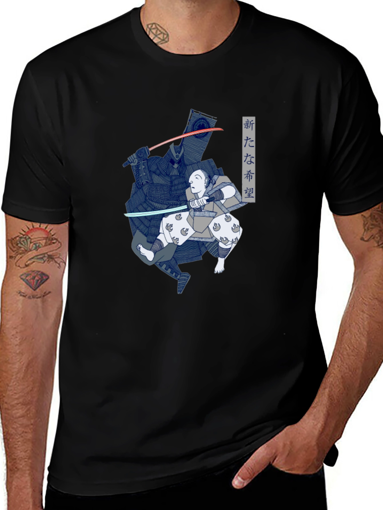 Samurai Duel Graphic Tee - Urban Style
