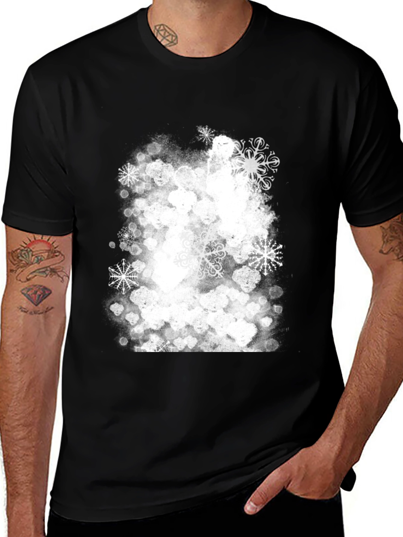 Variant 5 of Snowflake Graphic Tee - Holiday Winter Style