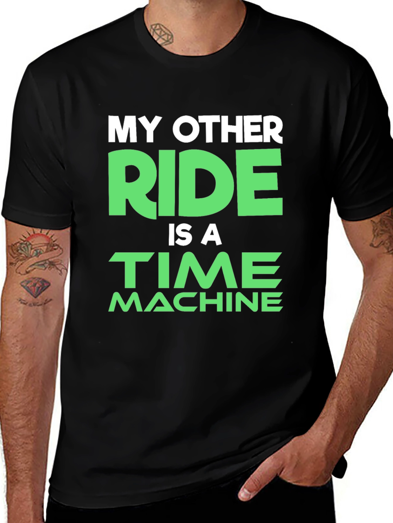 Variant 3 of Time Machine Ride T-Shirt - Black Novelty Tee