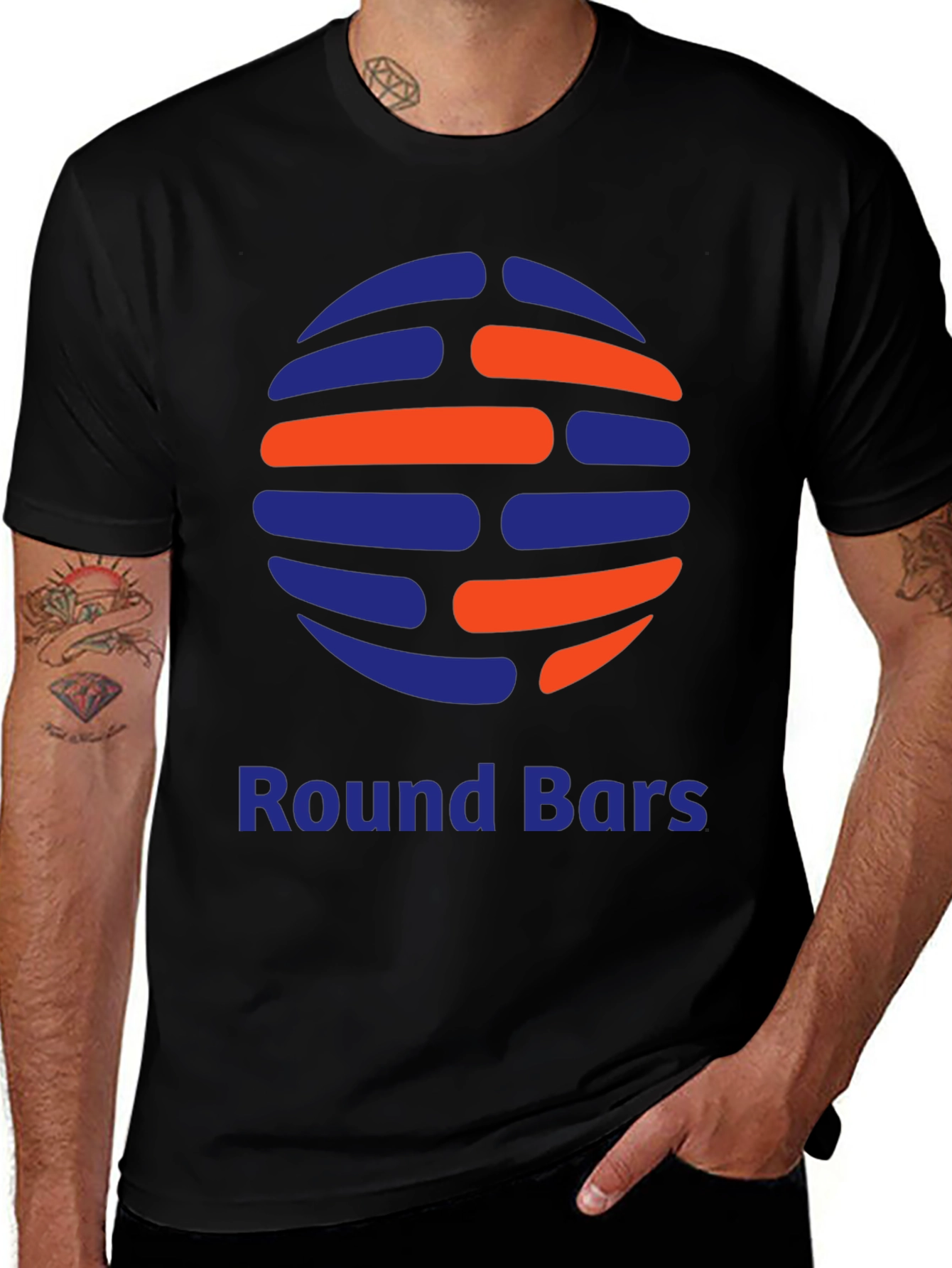 Variant 21 of Round Bars Graphic Tee - Stylish Casual Wear