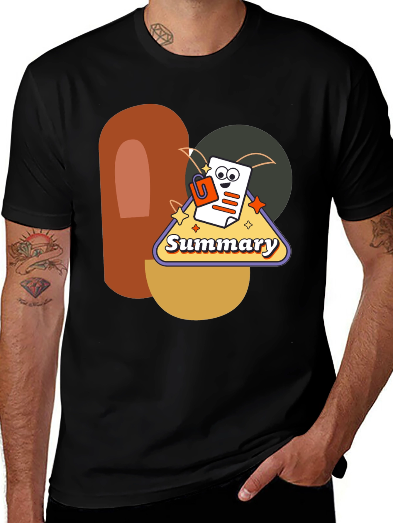 Variant 24 of Summary Graphic Tee - Retro Style