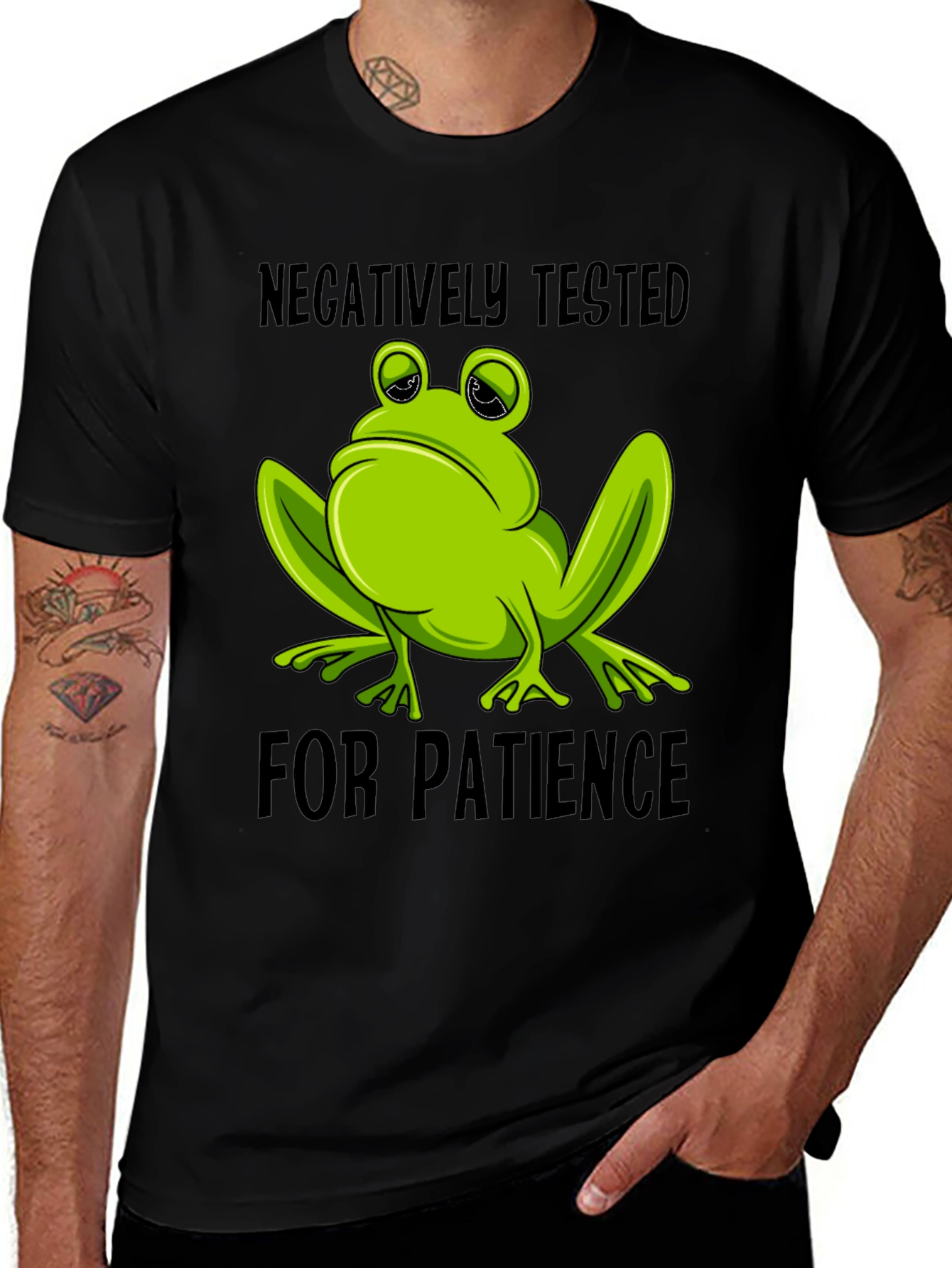 Variant 28 of Negatively Tested Frog T-Shirt - Funny Novelty Tee