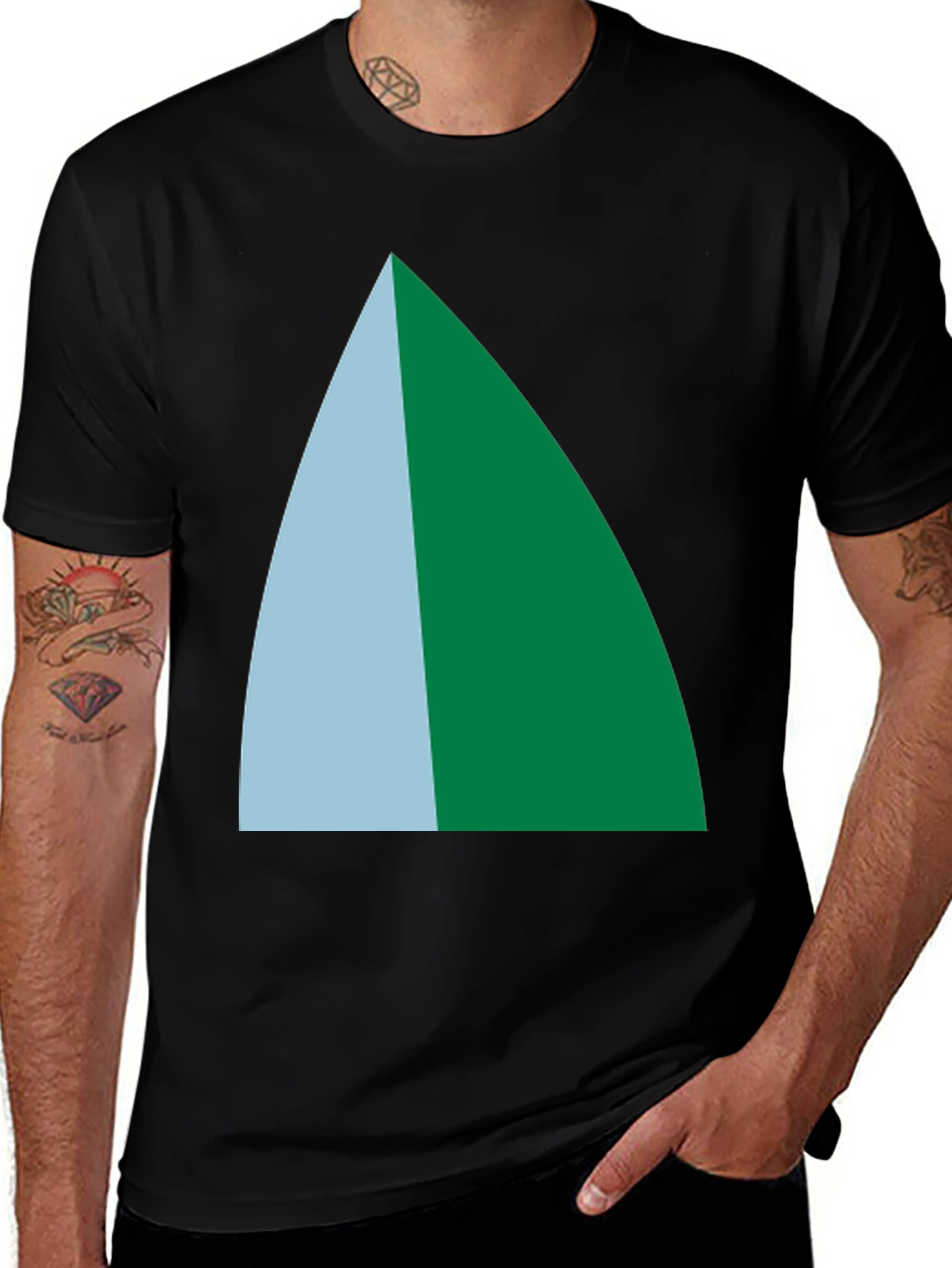 Variant 3 of Geometric Triangle Tee - Modern Casual Style