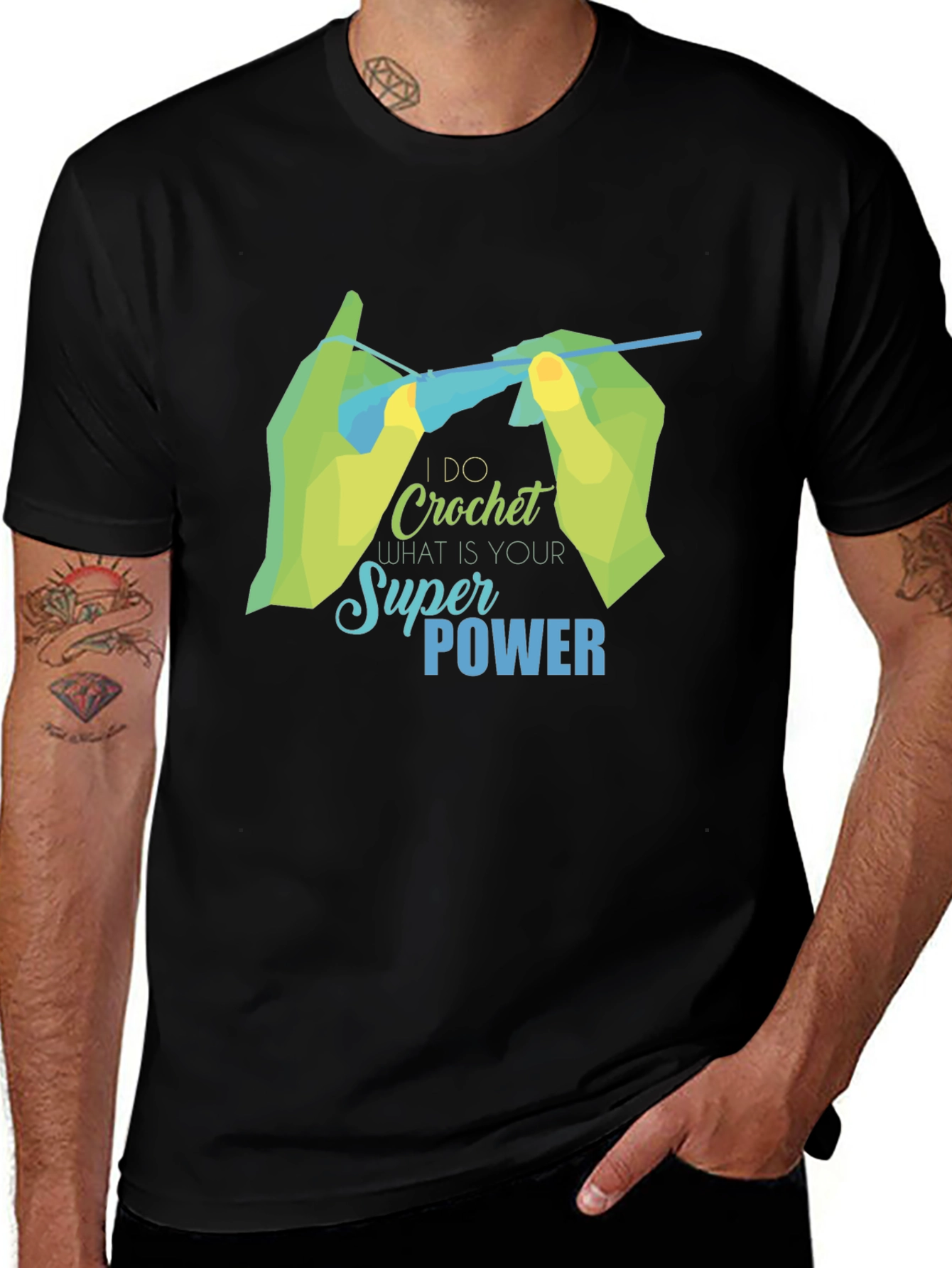 Variant 7 of I Do Crochet, What is Your Super Power T-Shirt