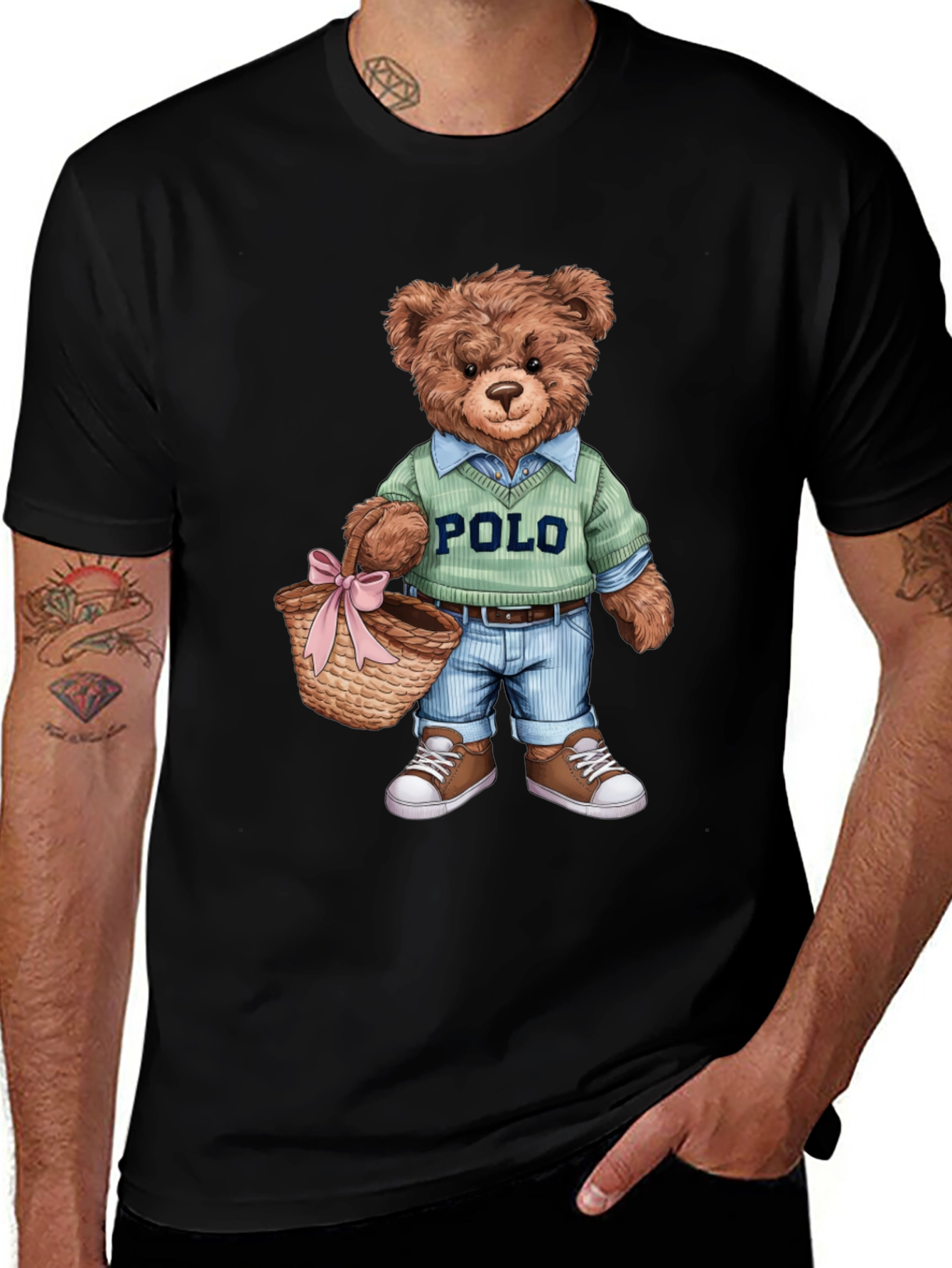 Variant 12 of Polo Bear Graphic Tee - Stylish Casual Wear