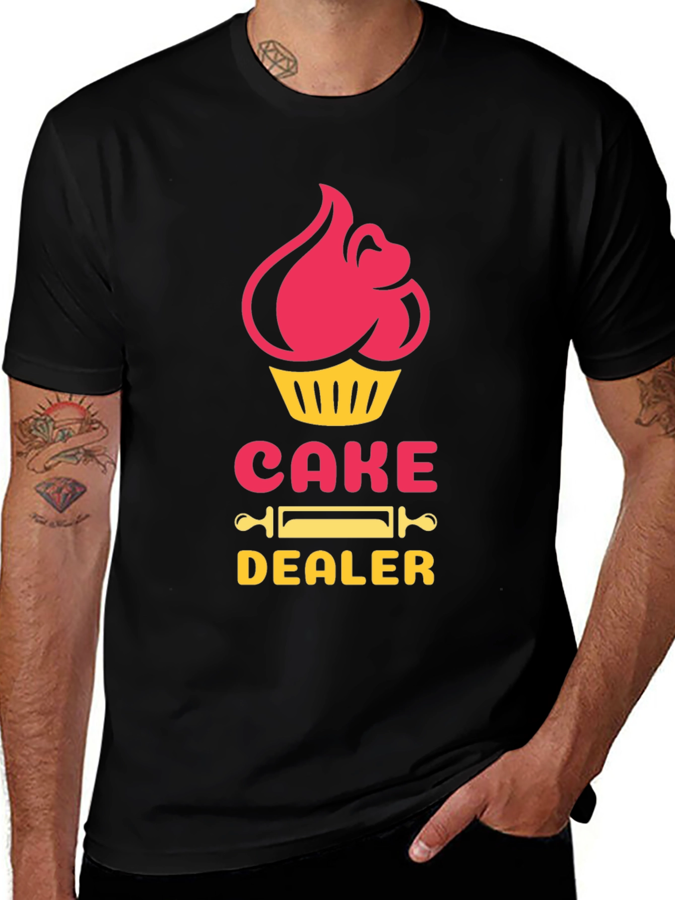 Variant 30 of Cake Dealer Graphic T-Shirt - Baking Lover's Tee