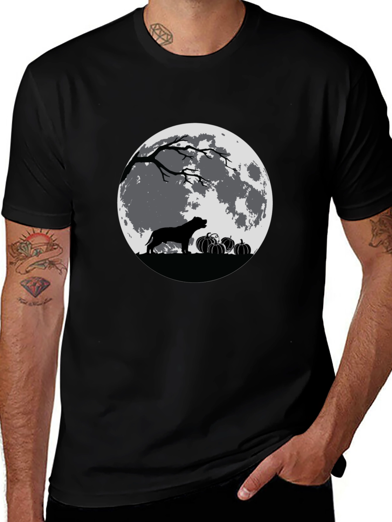 Variant 27 of Halloween Dog Moon T-Shirt