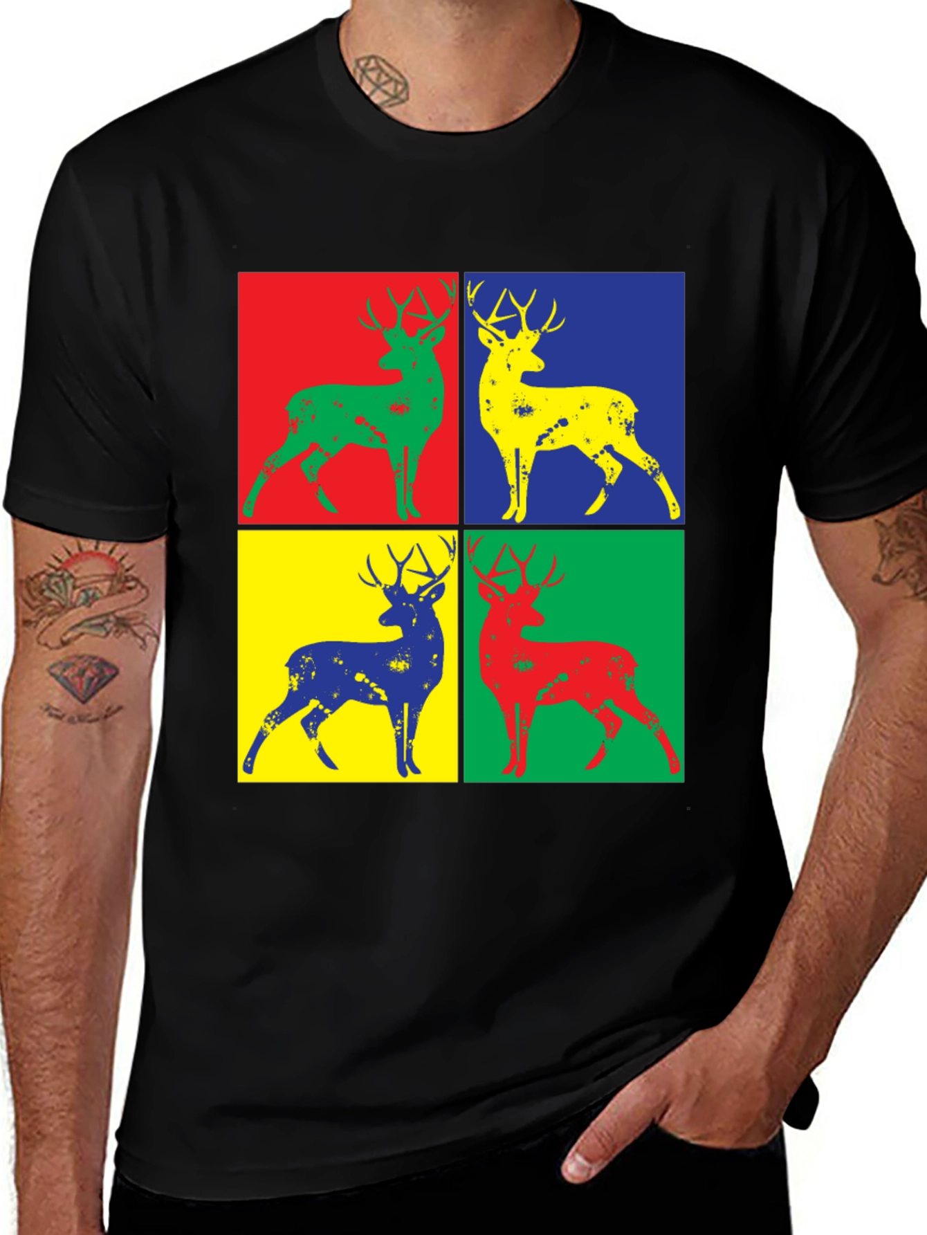 Variant 28 of Pop Art Deer Graphic Tee