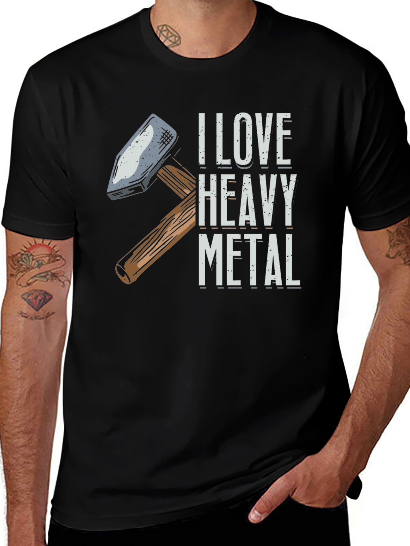Variant 25 of I Love Heavy Metal Hammer Graphic T-Shirt